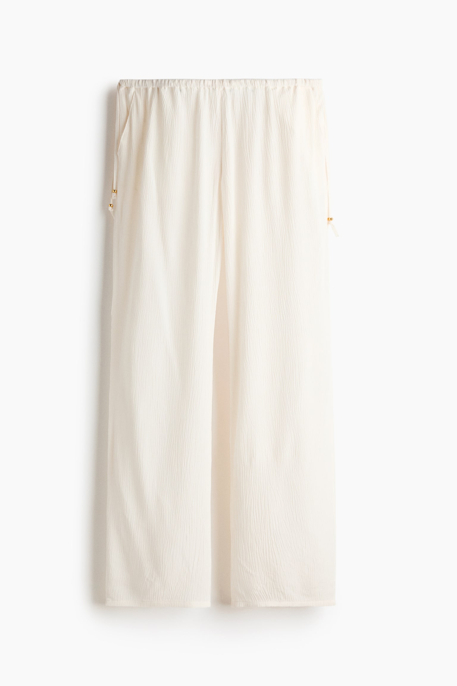 Женские брюки H&M Viscose Drawstring, цвет: Белый — фото 1