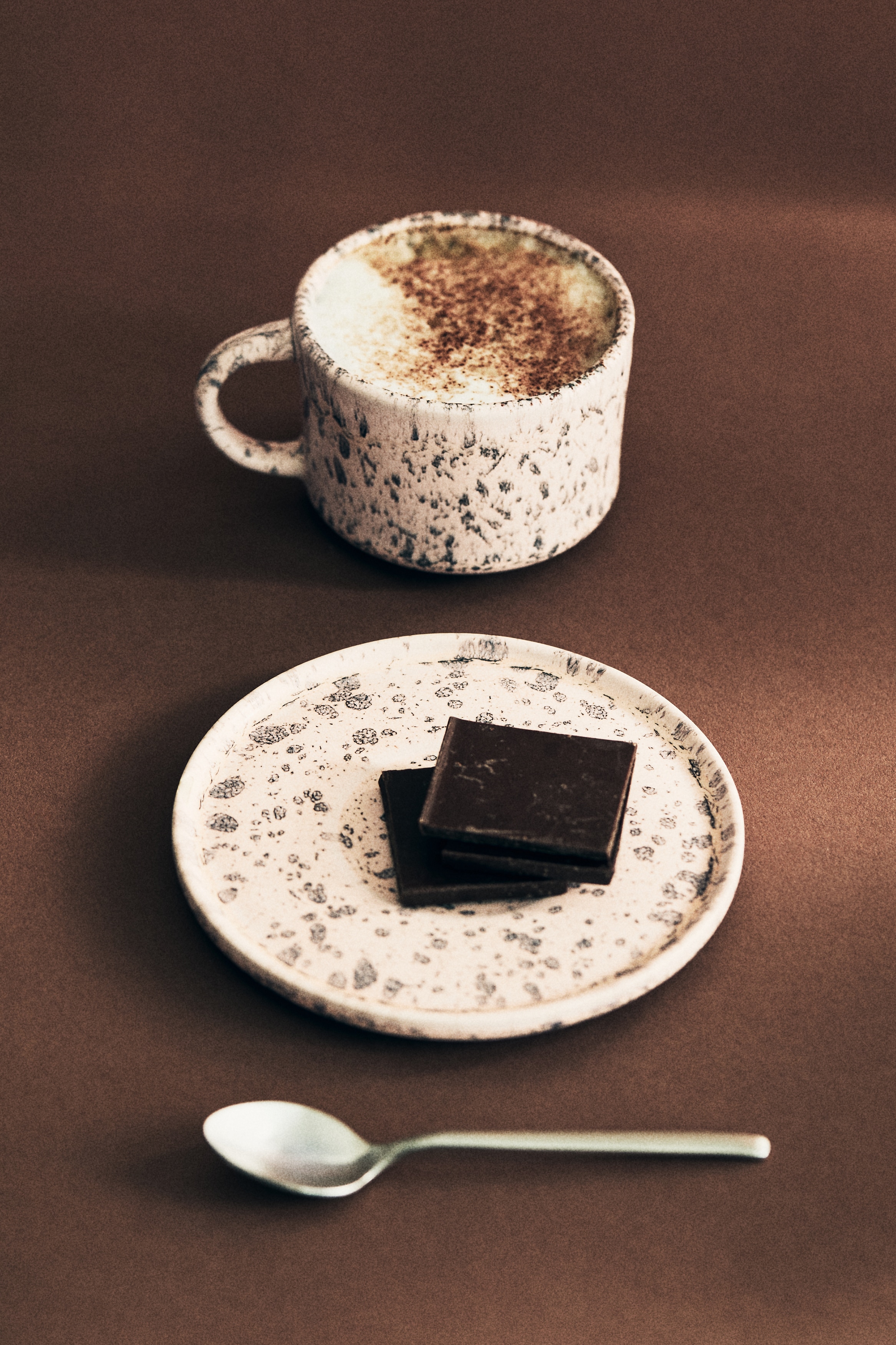 Reactive-Glaze Mug and Saucer - Pink