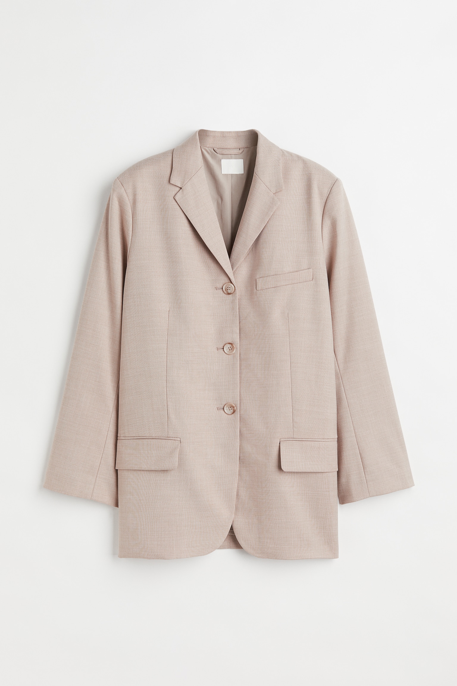 Single-breasted blazer - Light beige - 1