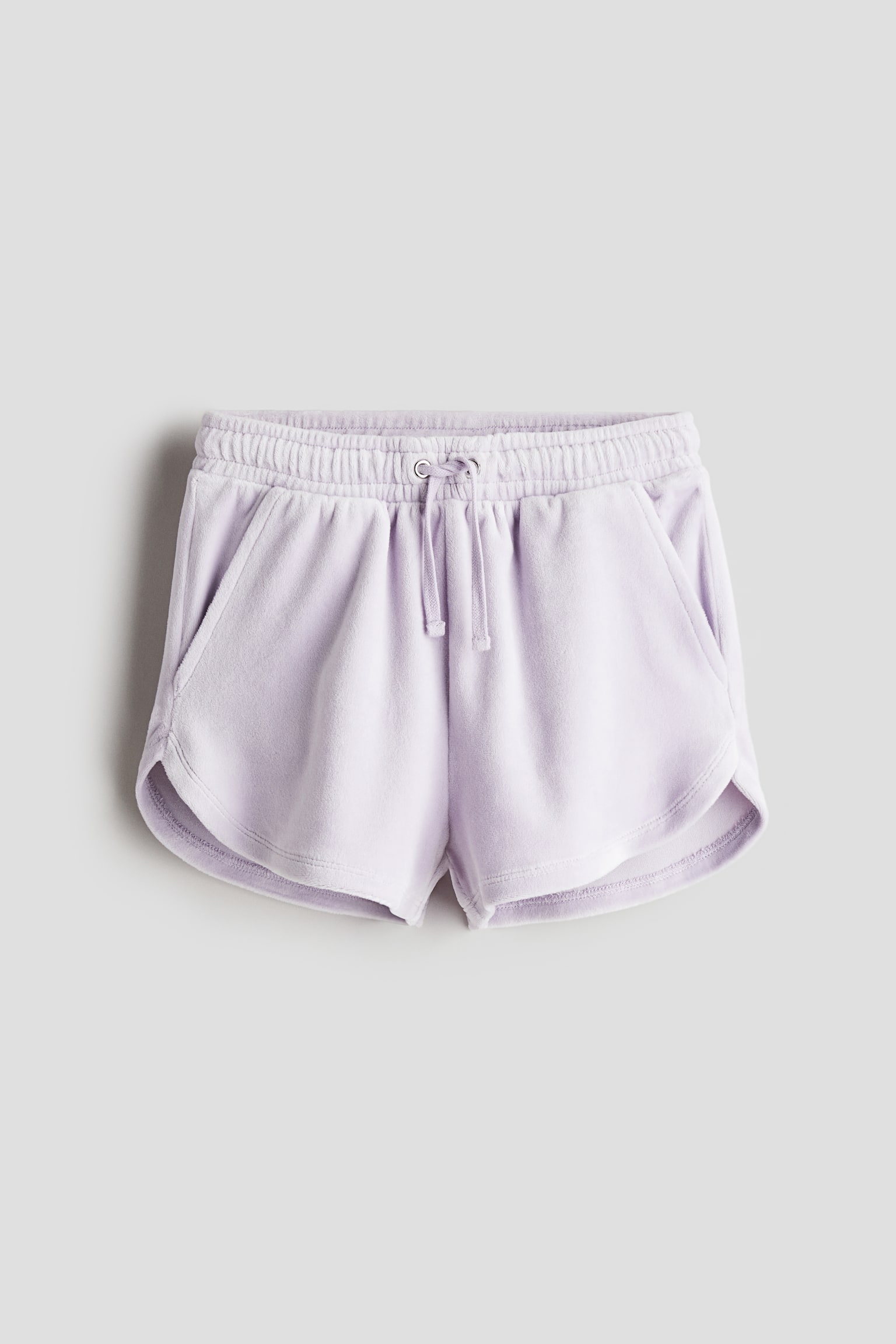 Velour pull-on shorts - Light purple/Pink/Natural white - 1