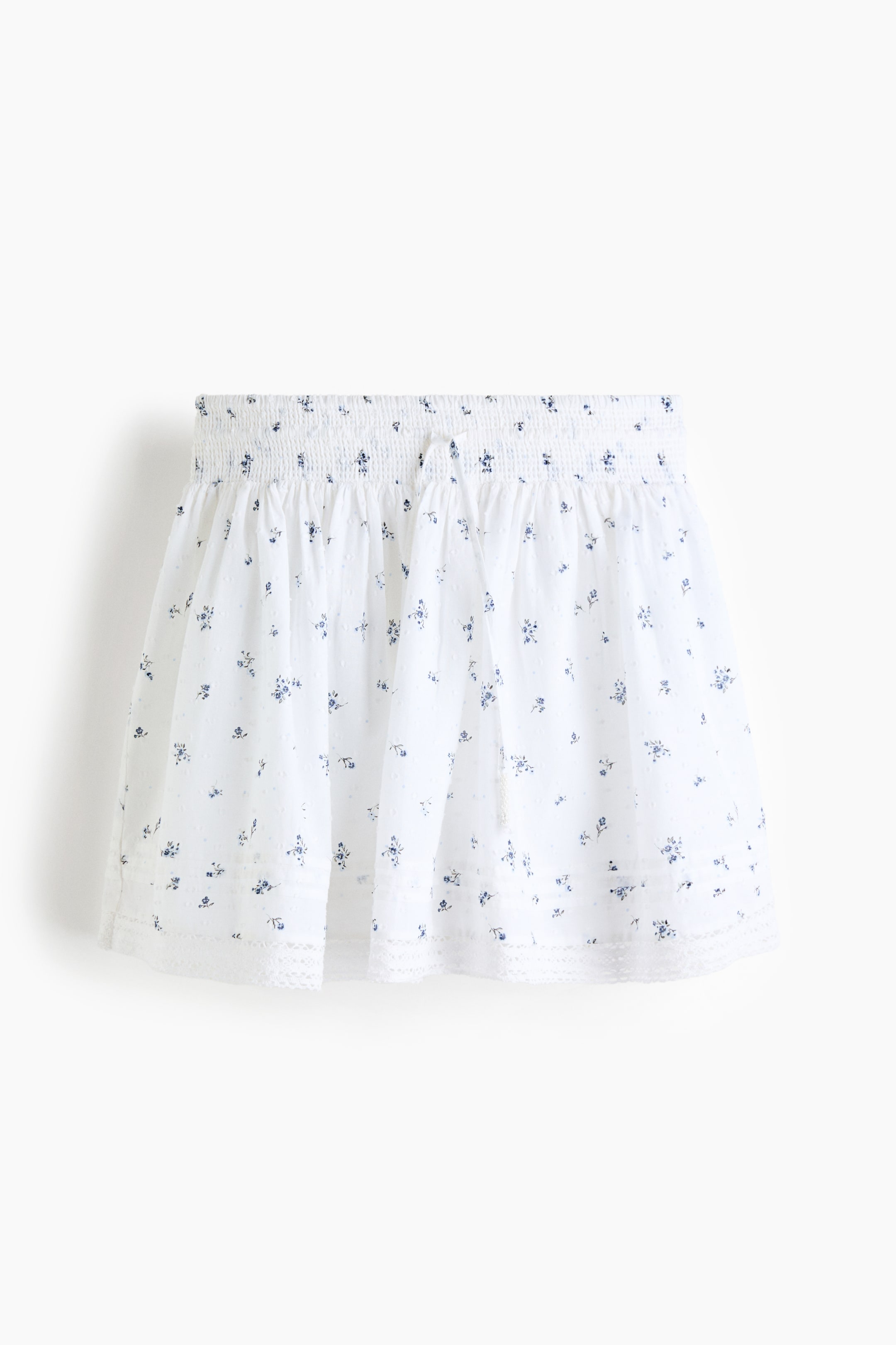 Jupe en coton plumetis