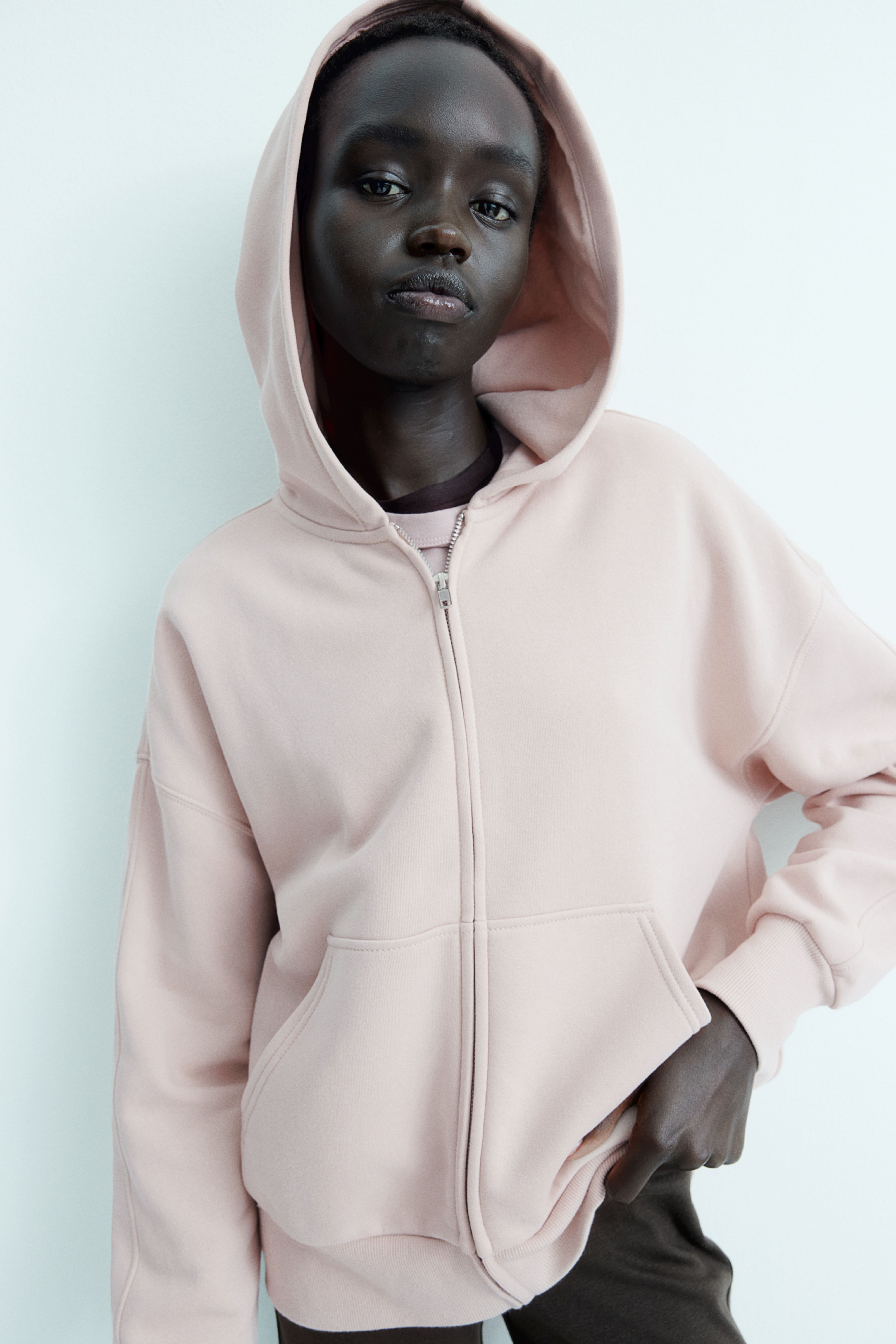 H&m baby pink hoodie best sale