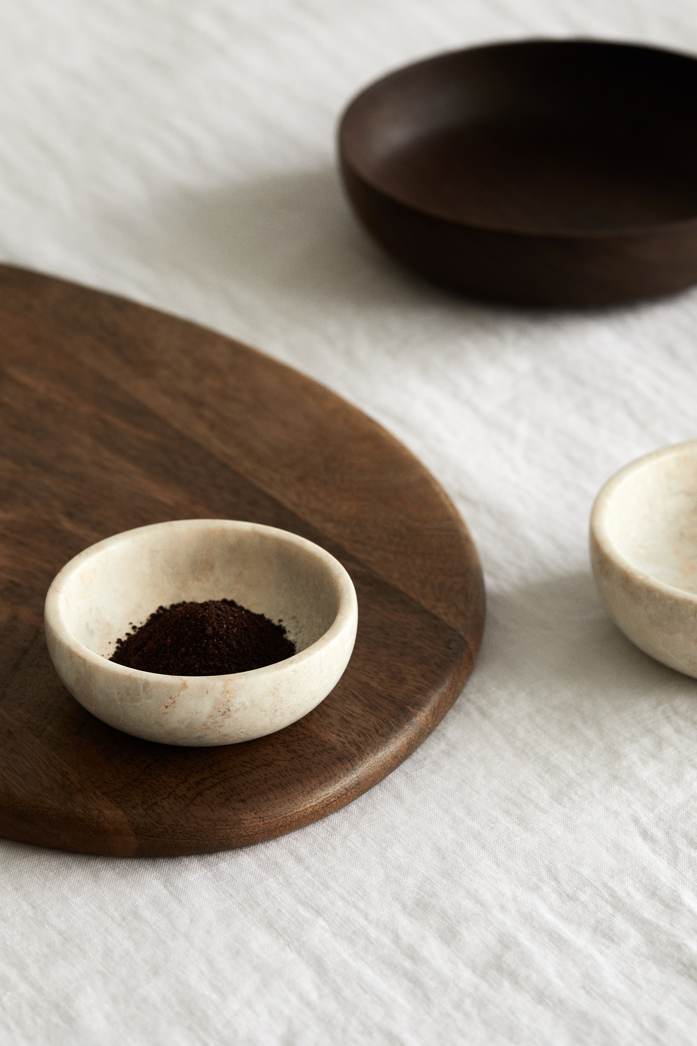 Balenie 2 mramorových misiek - Béžová/Béžová/Zelená