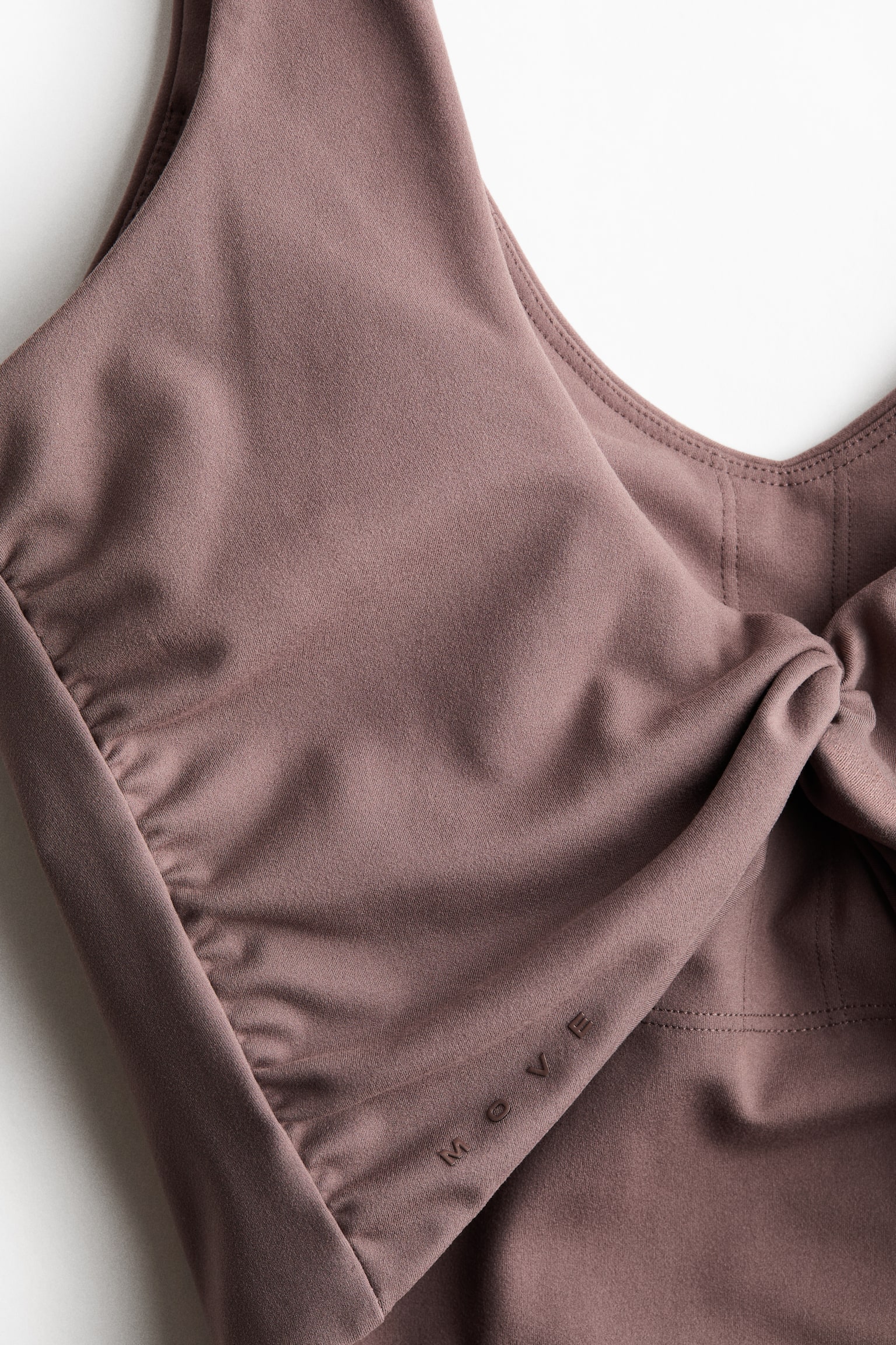 Twist-detail vest top with SoftMove™ - Light truffle/Amazonite blue/Ivory/Black - 4