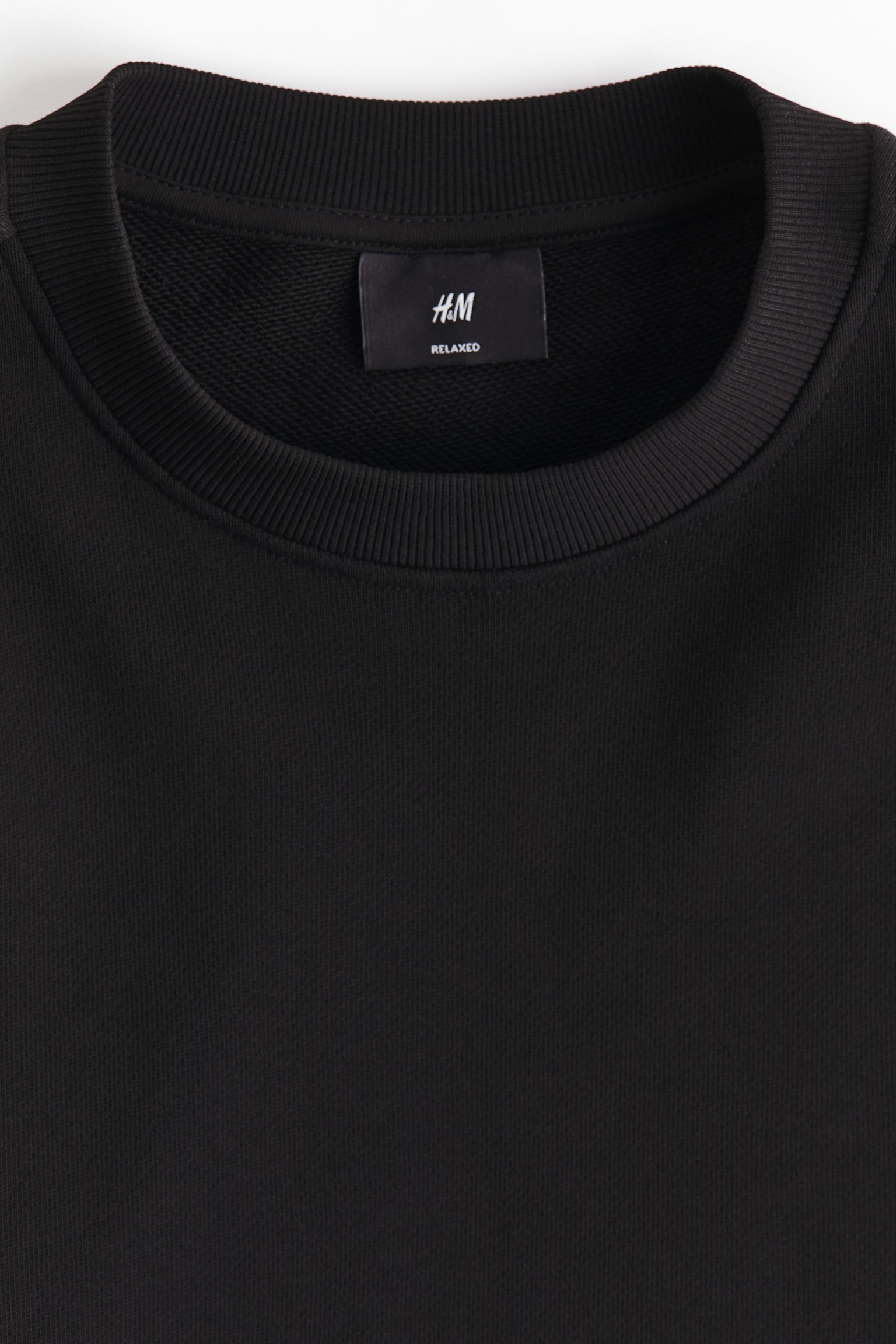 Relaxed-Fit Sweatshirt - Black/Light gray melange - 4