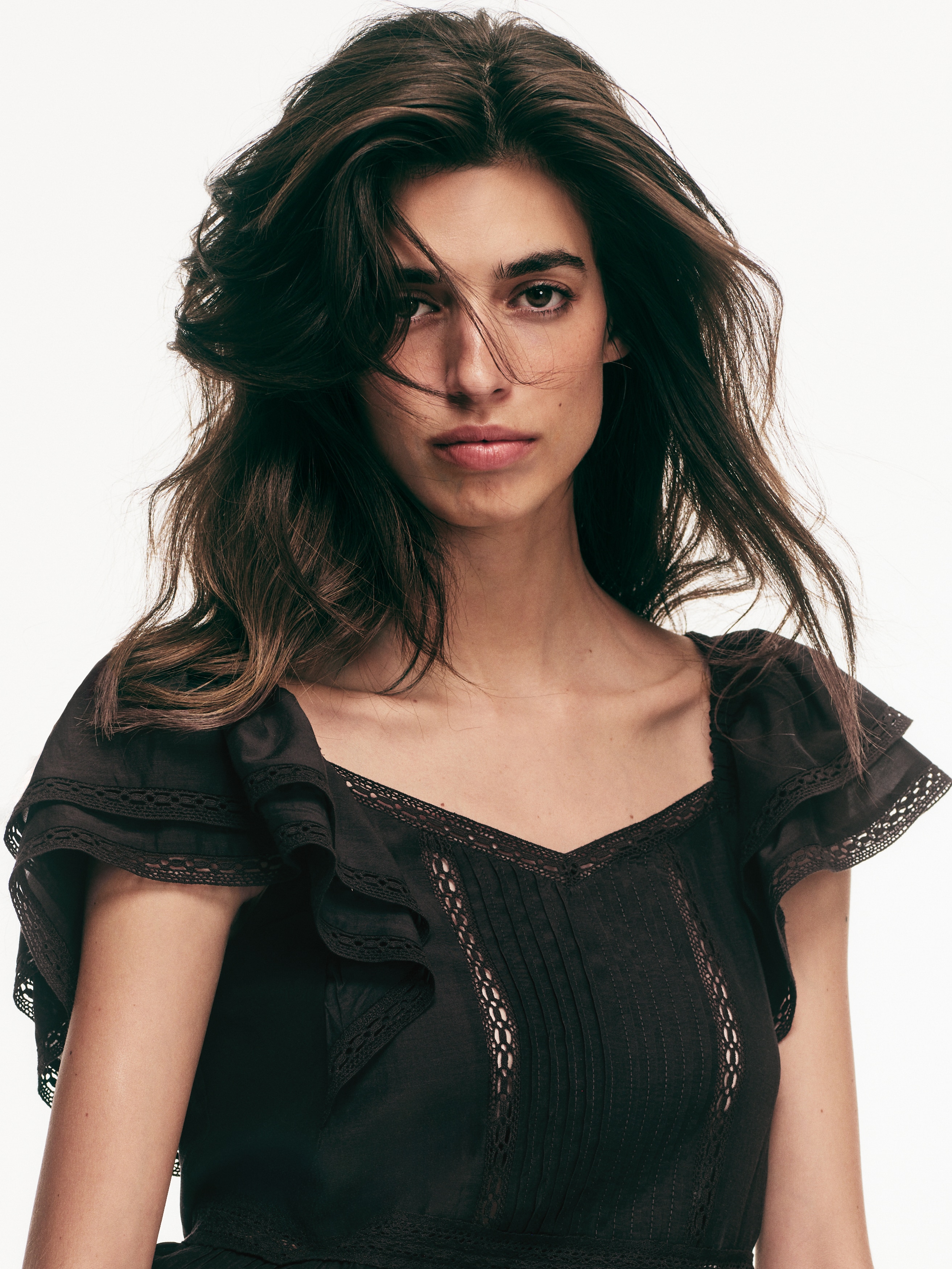 Blusa con detalles de encaje