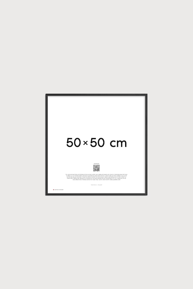 Rama Drewniana - 50x50 - Czarny/Biały - 1