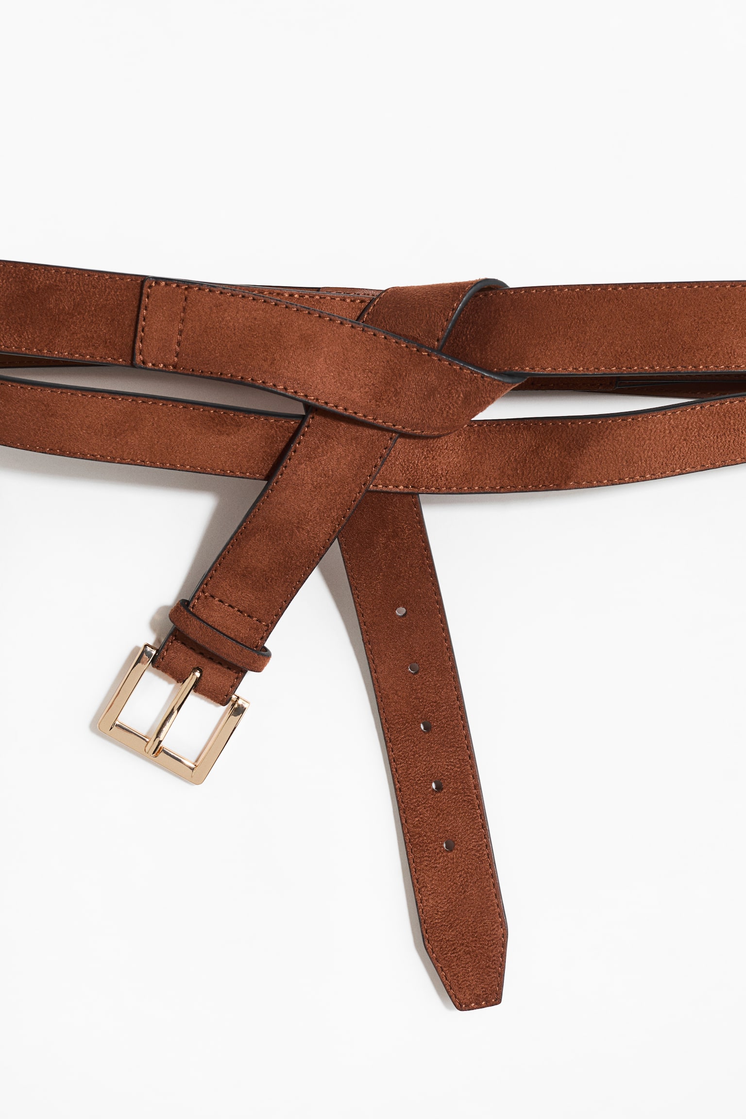 Double-strap waist belt - Brown - 2