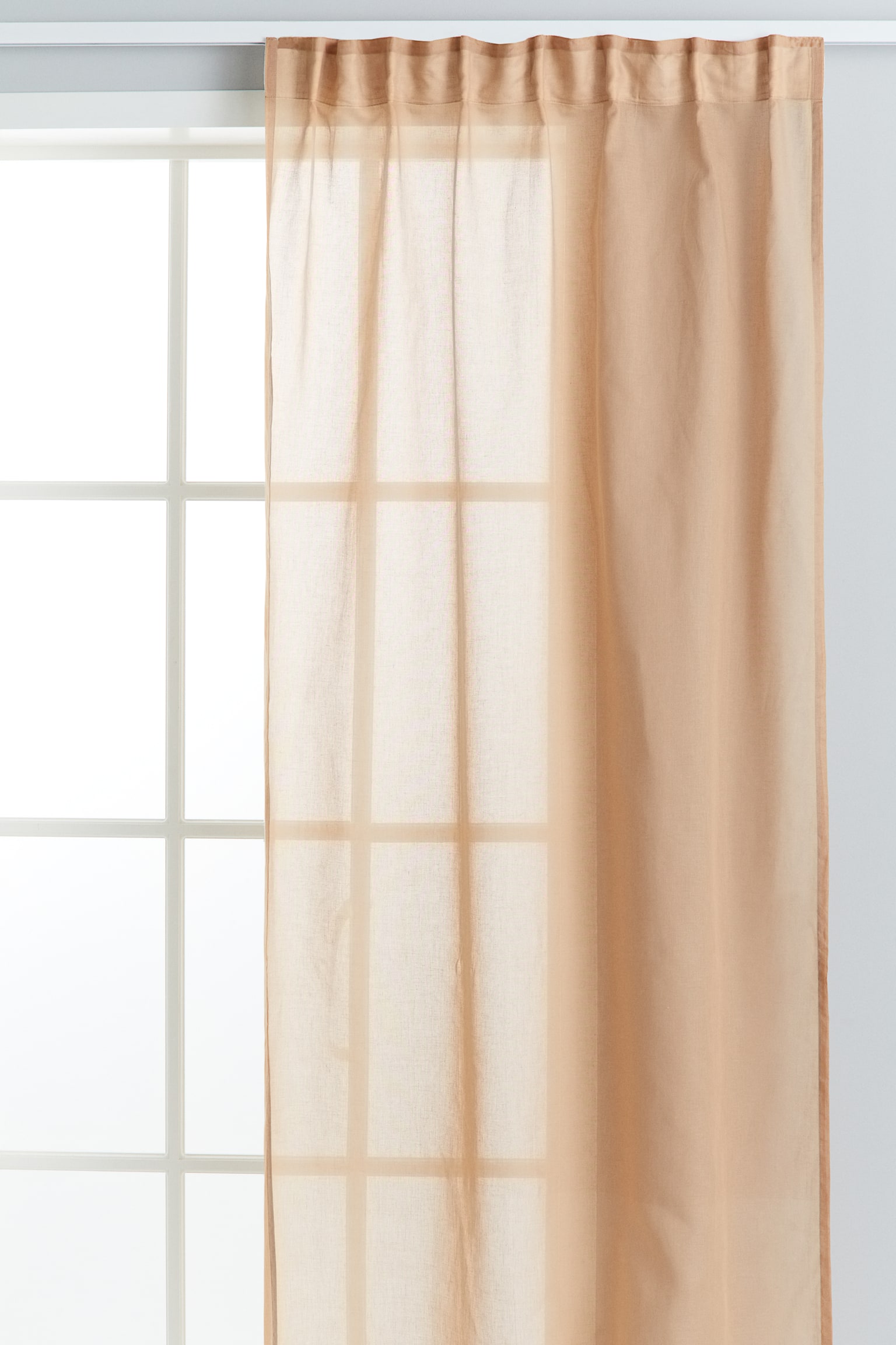 2-pack airy multiway curtains - Beige/Mole/Light khaki green/Light brick red/Dark grey/Yellow