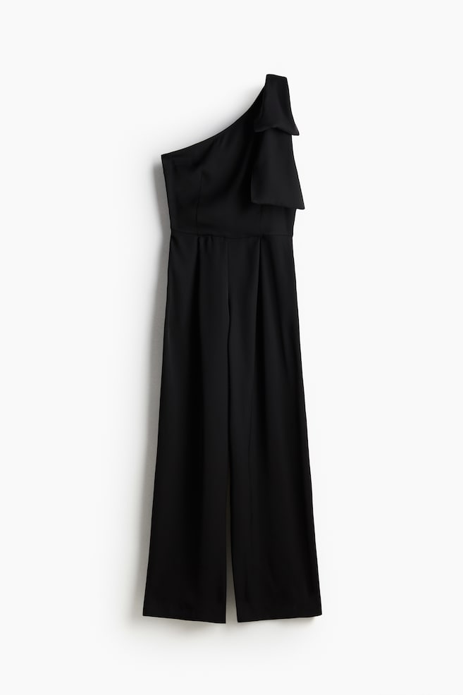 One-shoulder jumpsuit - Black - 1