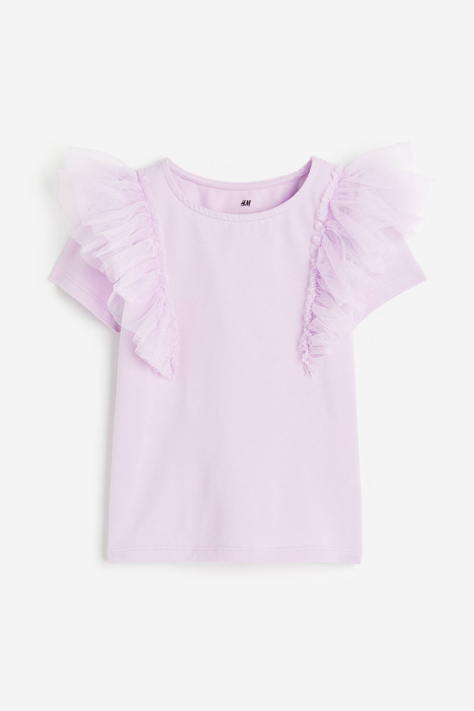 Flounce-trimmed top - Light purple