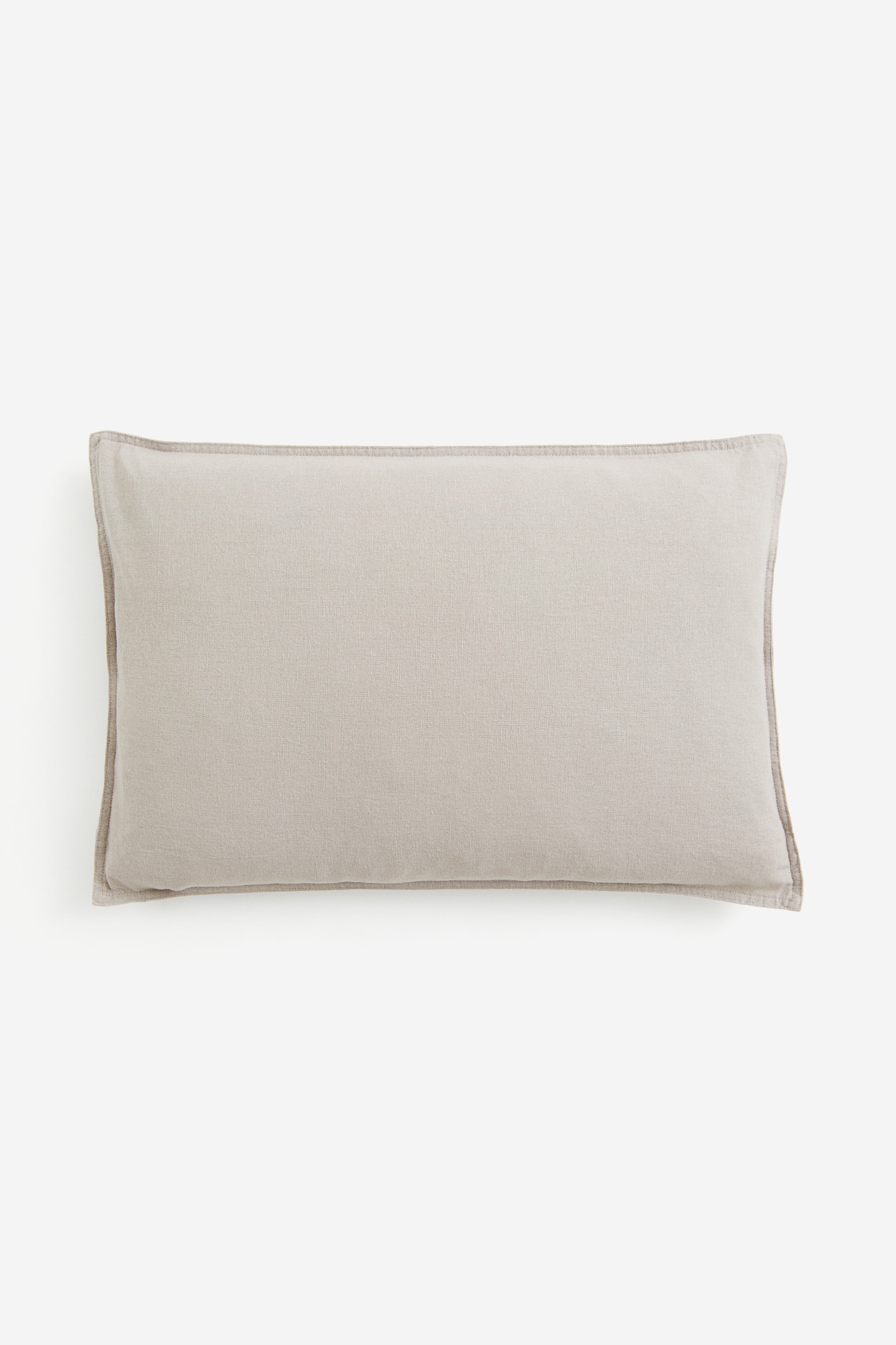 Linen-blend cushion cover - Mole/Dark khaki green/Dark grey/White