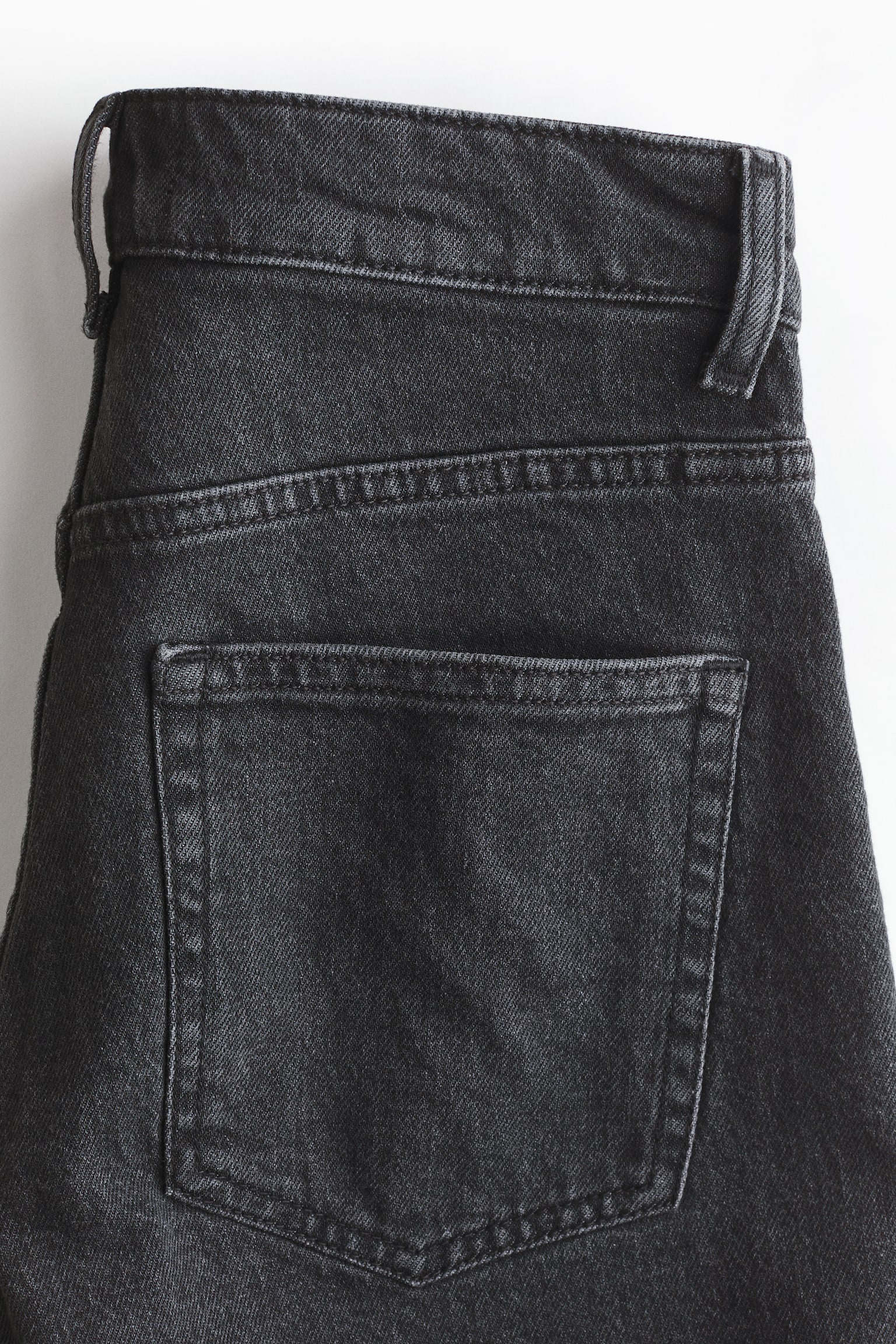 Shorts de talle alto en denim - 3