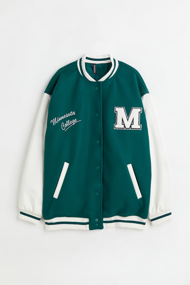 H&M+ Baseball jacket - Dark green/Minnesota