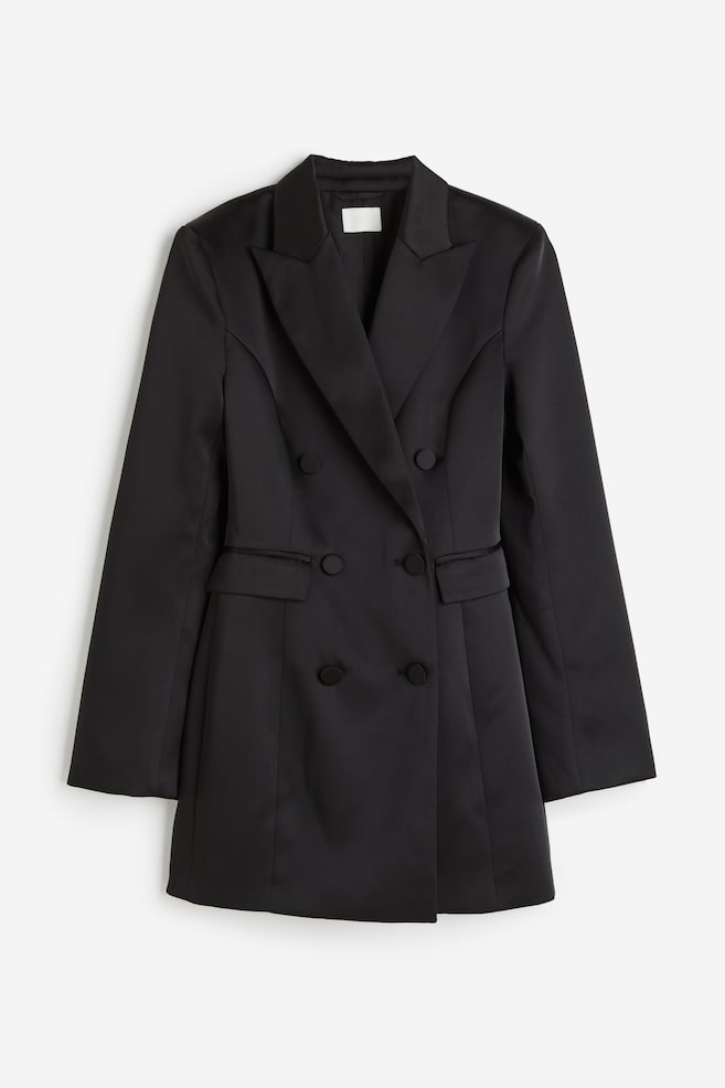 Fitted blazer dress - Black - 2