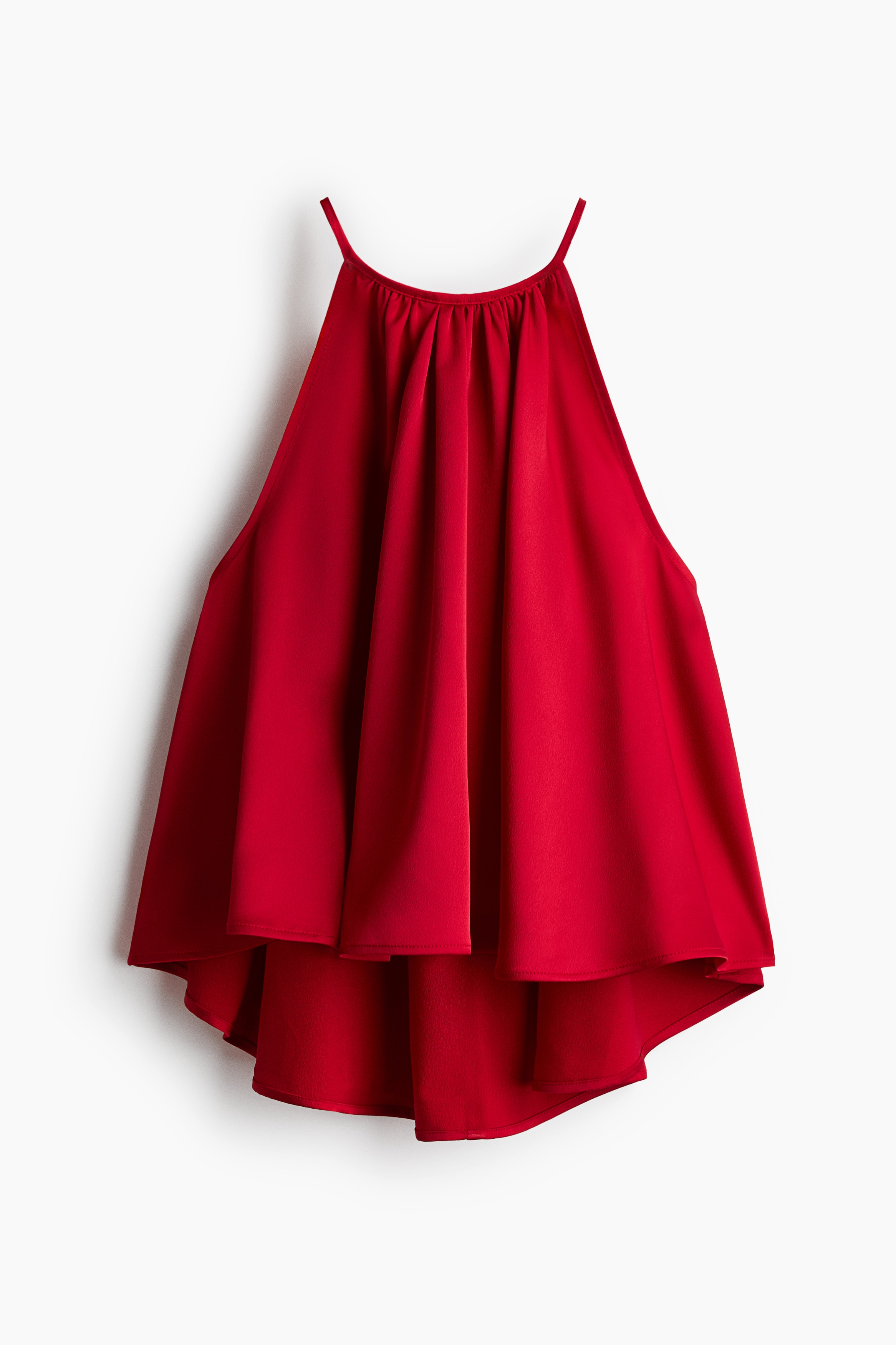 Sleeveless high-low top