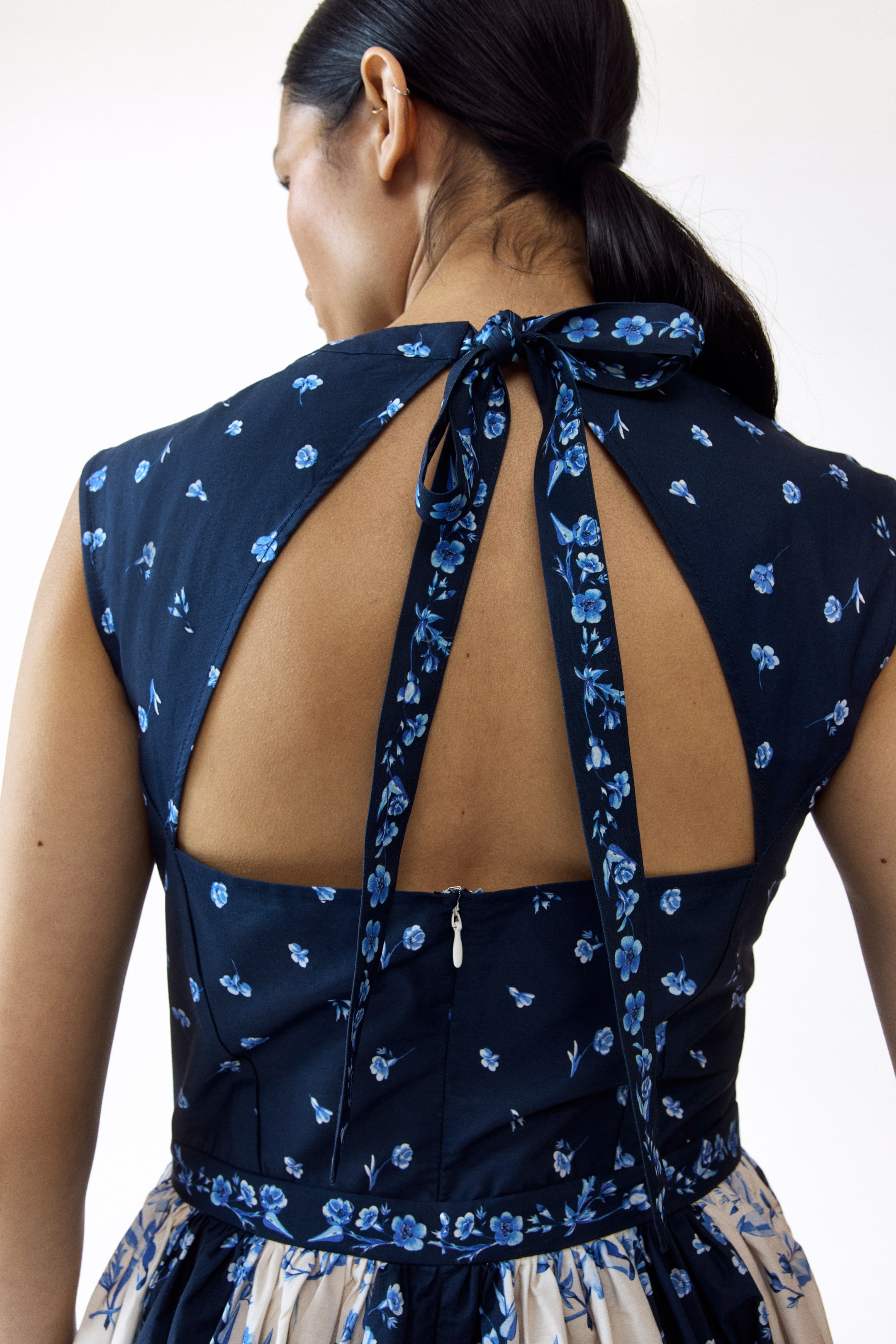 Robe d'allaitement MAMA à jupe évasée