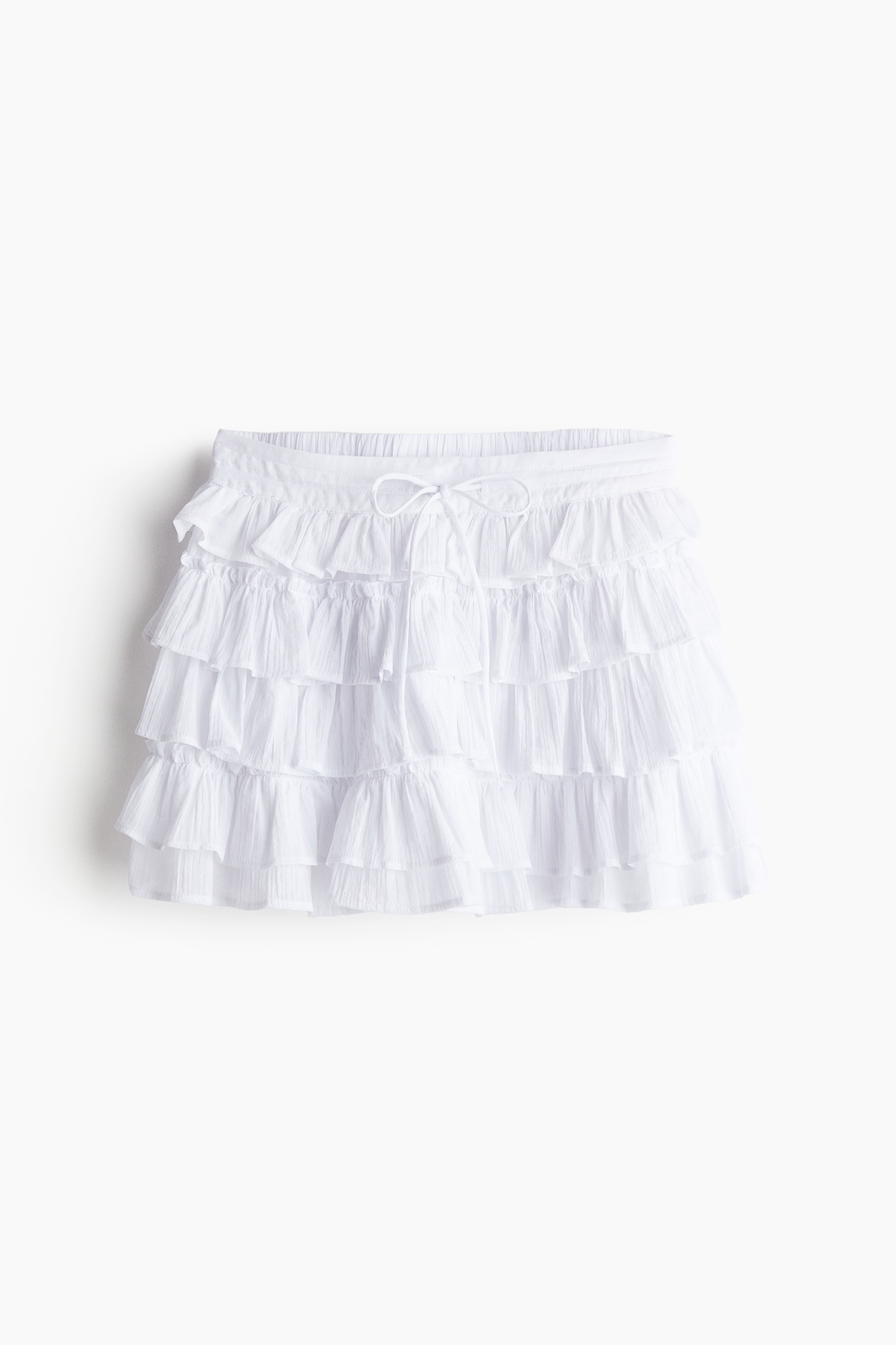 Tiered cotton mini skirt