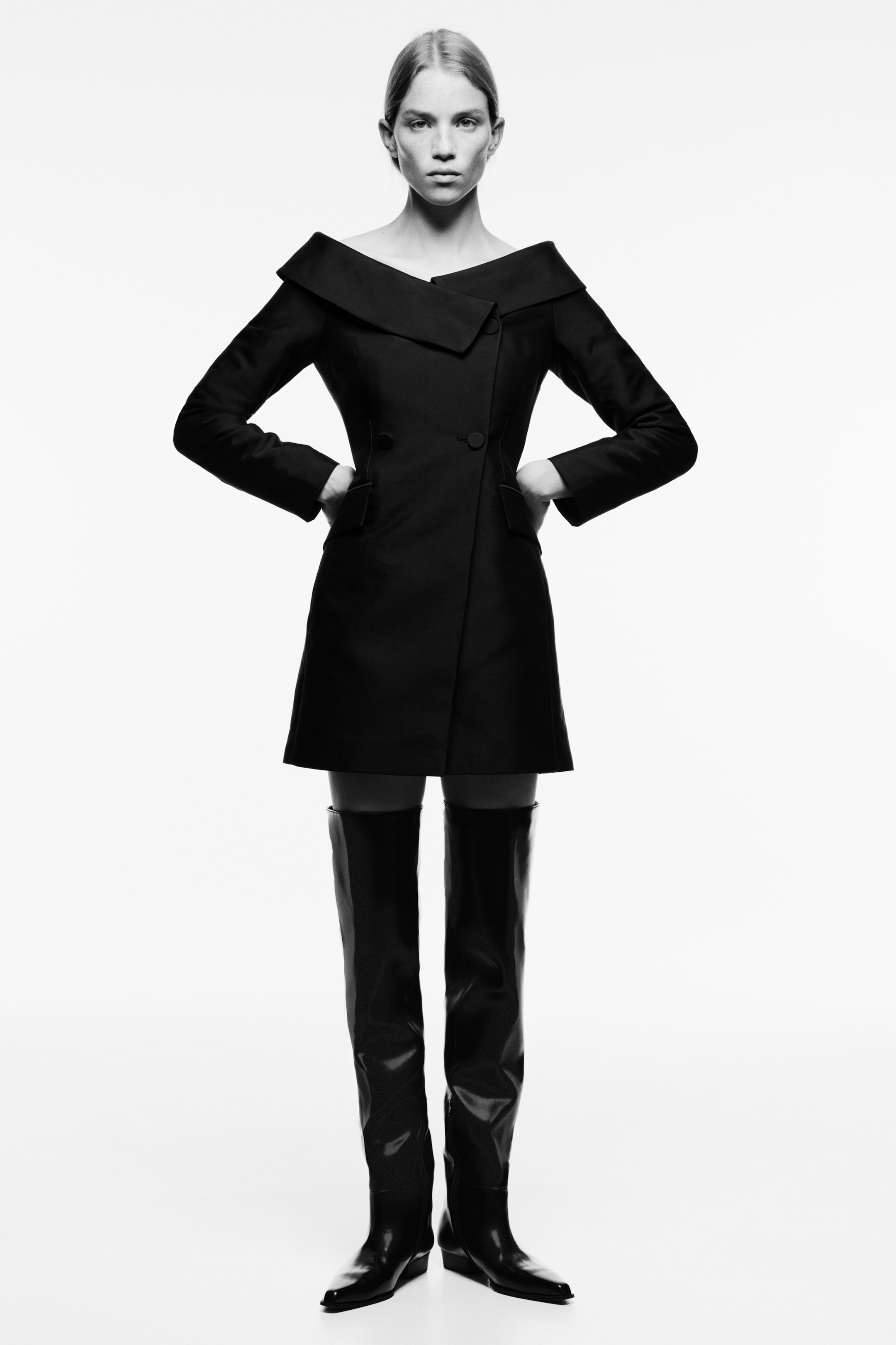 View larger image: Double-breasted blazer dress - Black - Ladies | H&M GB 1