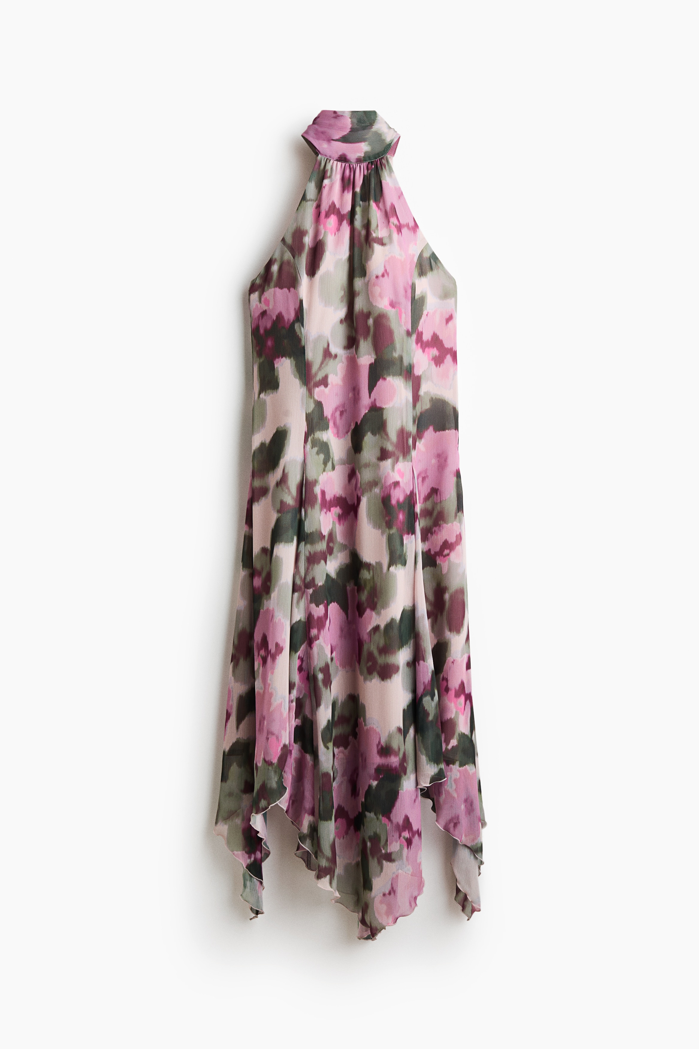 Chiffon Handkerchief Dress - Dusty pink/floral/Black/floral