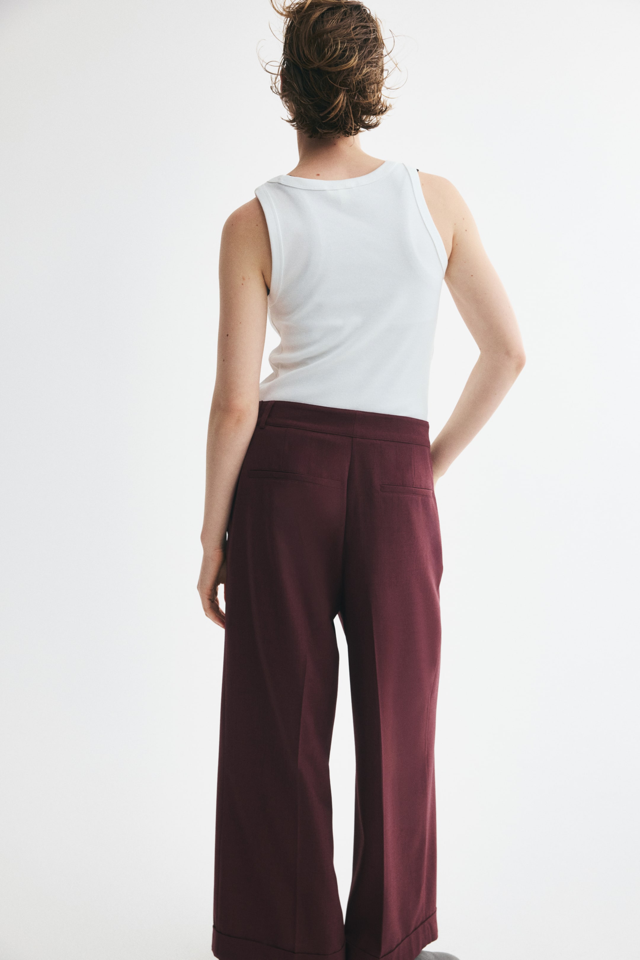 Straight-Leg Pants with Belt