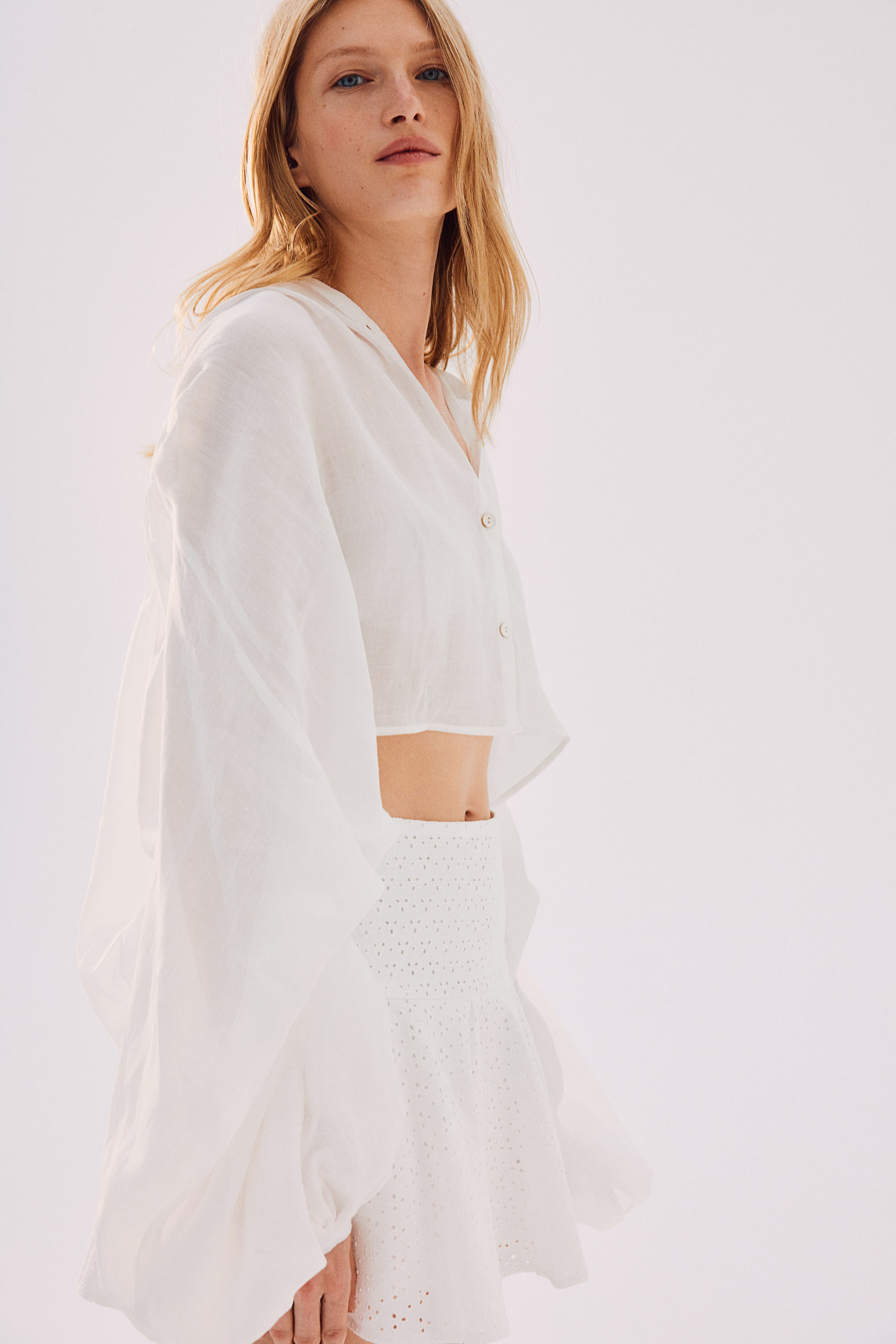 Flared Mini Skirt - White - Ladies | H&M US