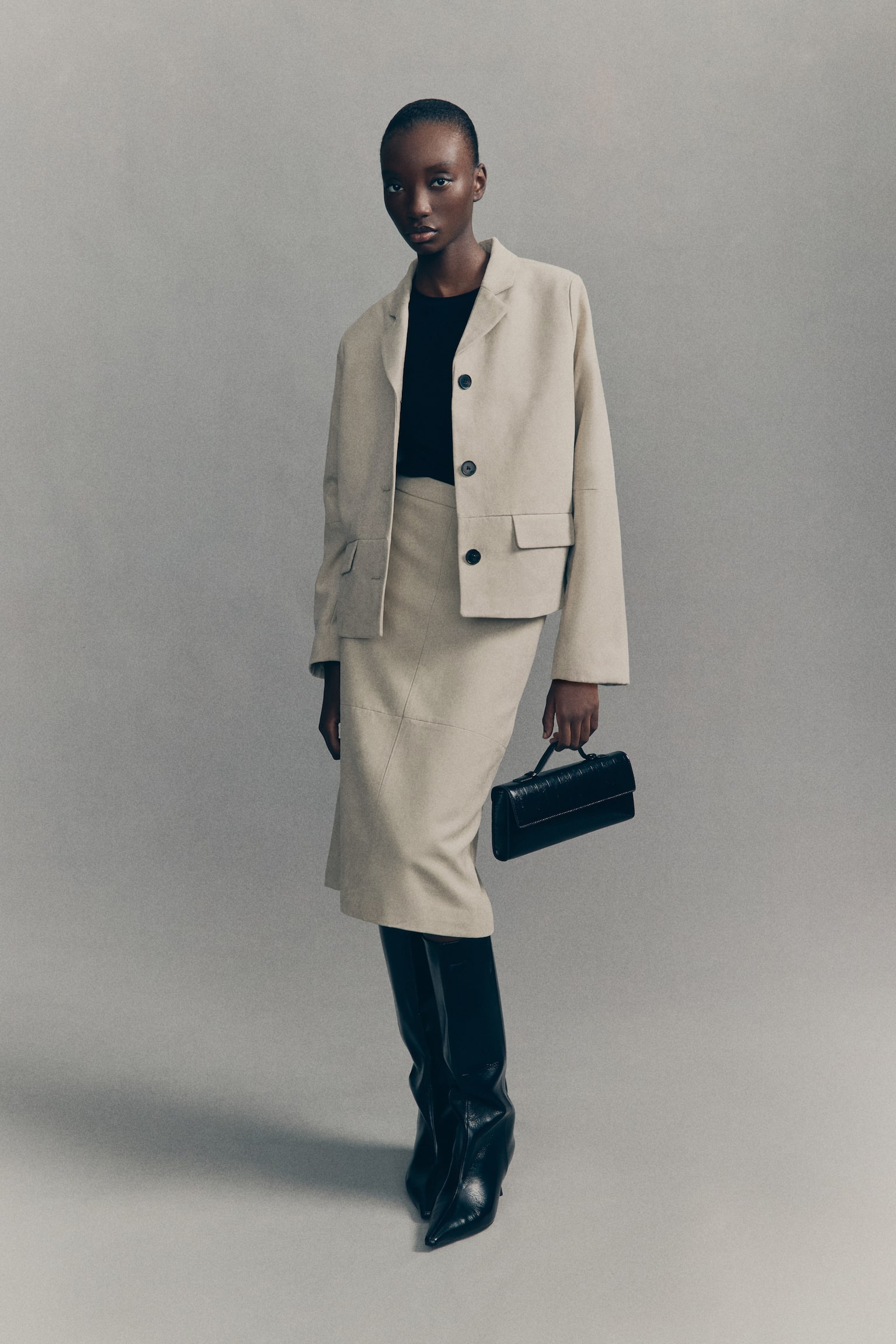 Jacket - Light beige/Brown/Black - 3