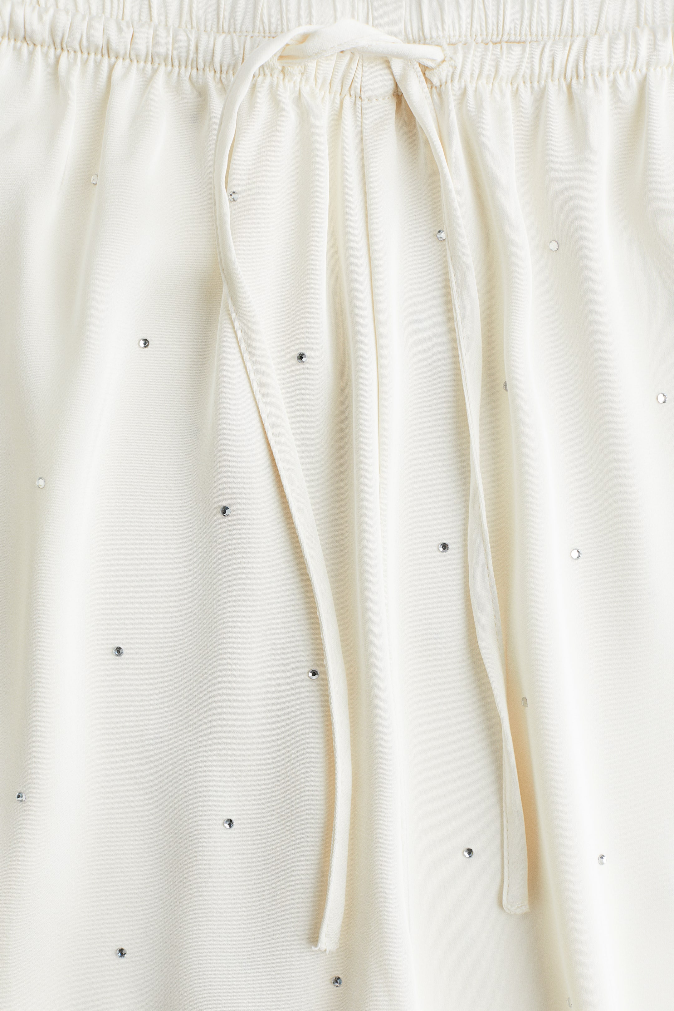 Grotere afbeelding bekijken: Satijnen pyjamabroek met decoraties - Wit - DAMES | H&M NL 5