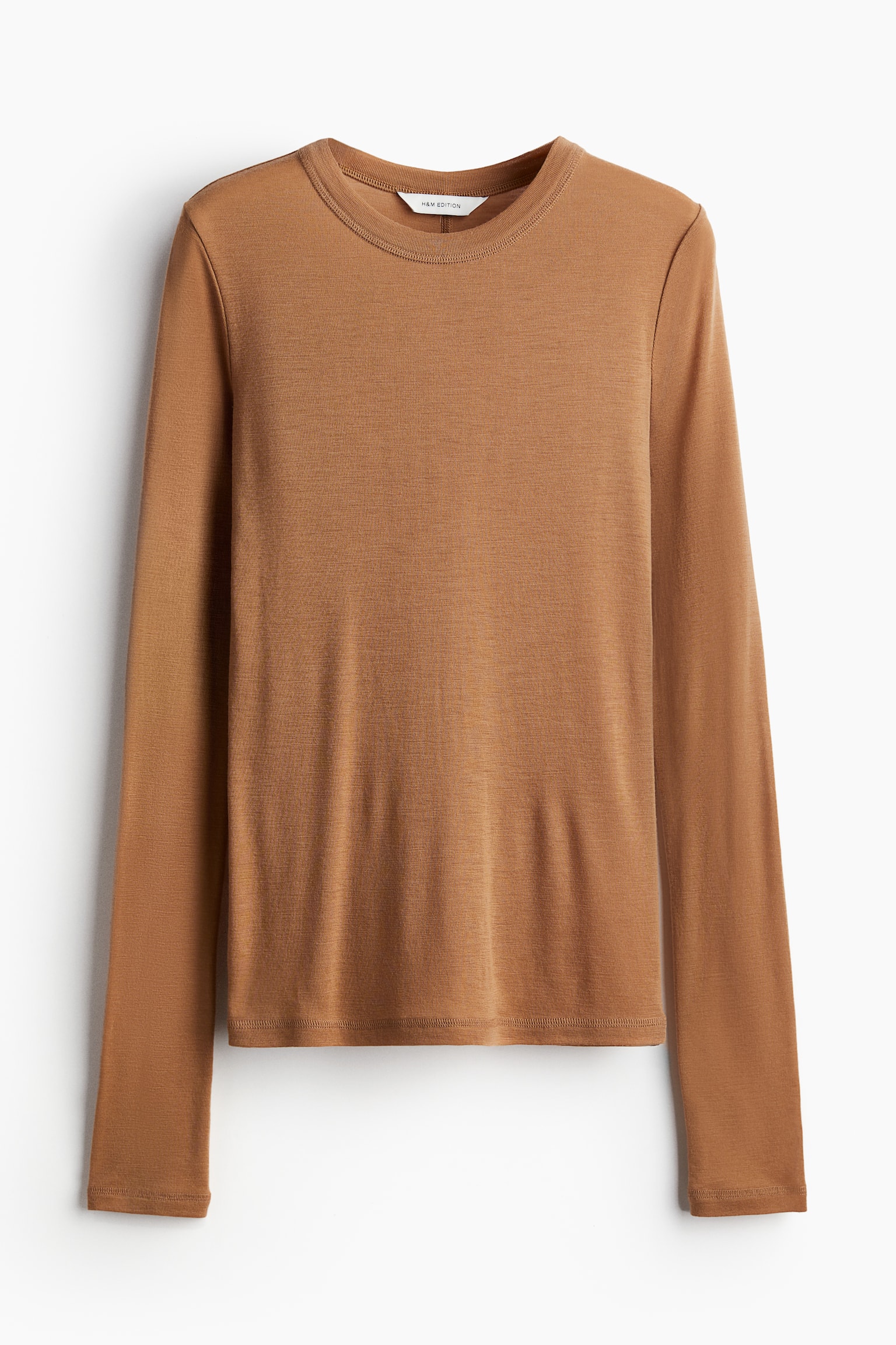 Fine-knit wool jumper - Dark beige/Dark grey marl/Black/Cream - 2