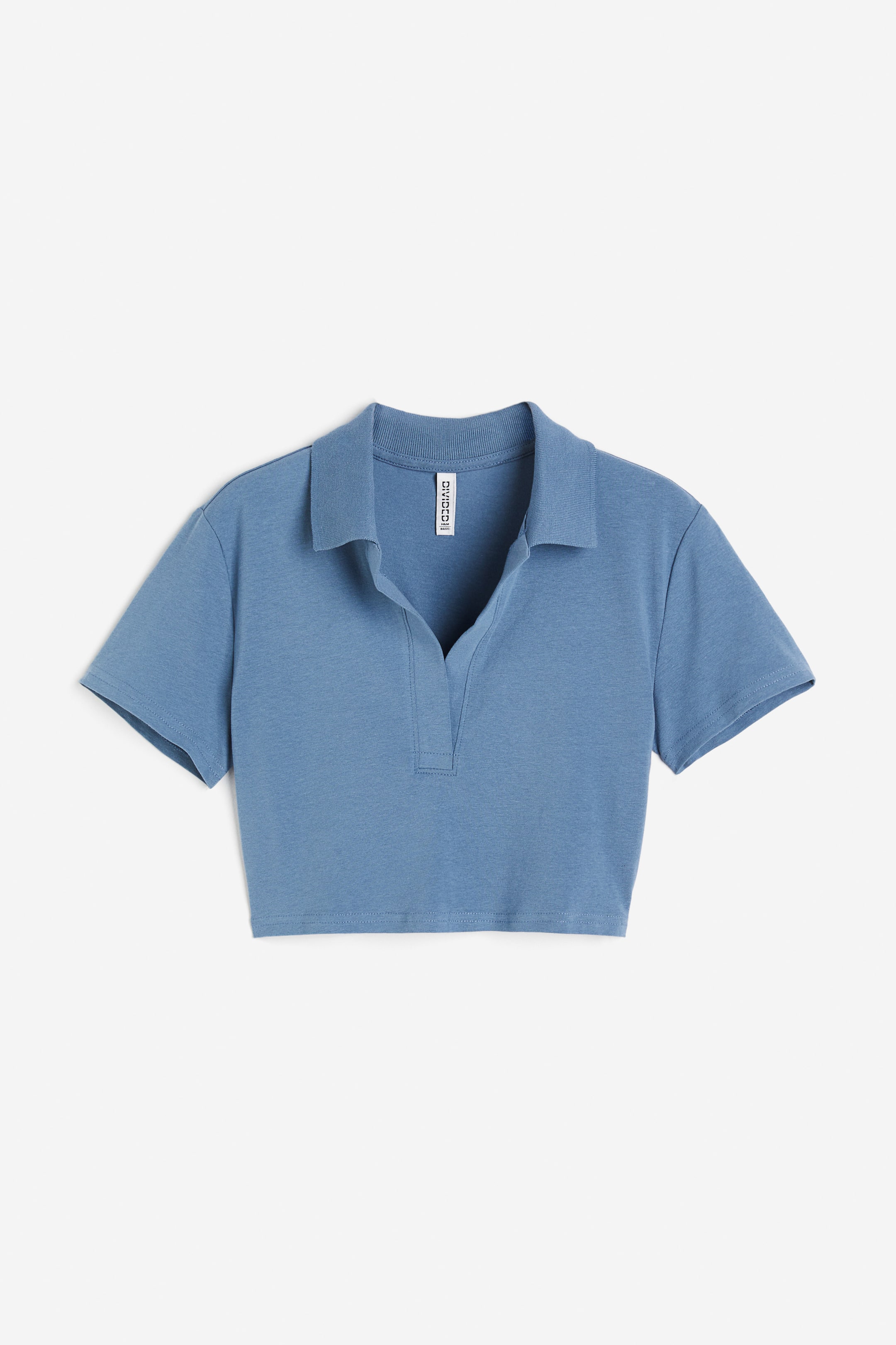 Xem ảnh lớn hơn: Áo lửng có cổ - Màu xanh dương - Ladies | H&M VN 1