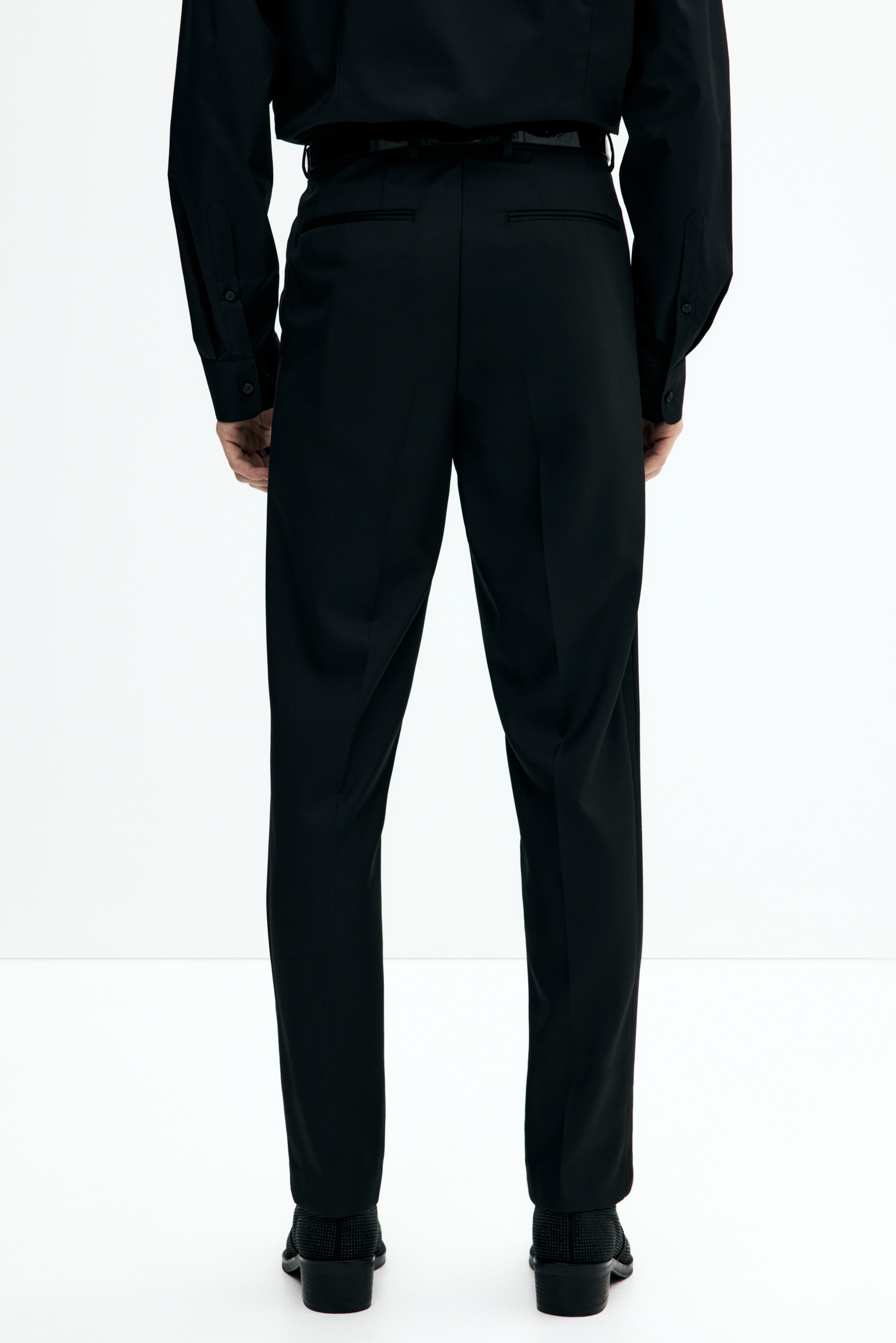 Slim Fit Wool-blend tuxedo trousers