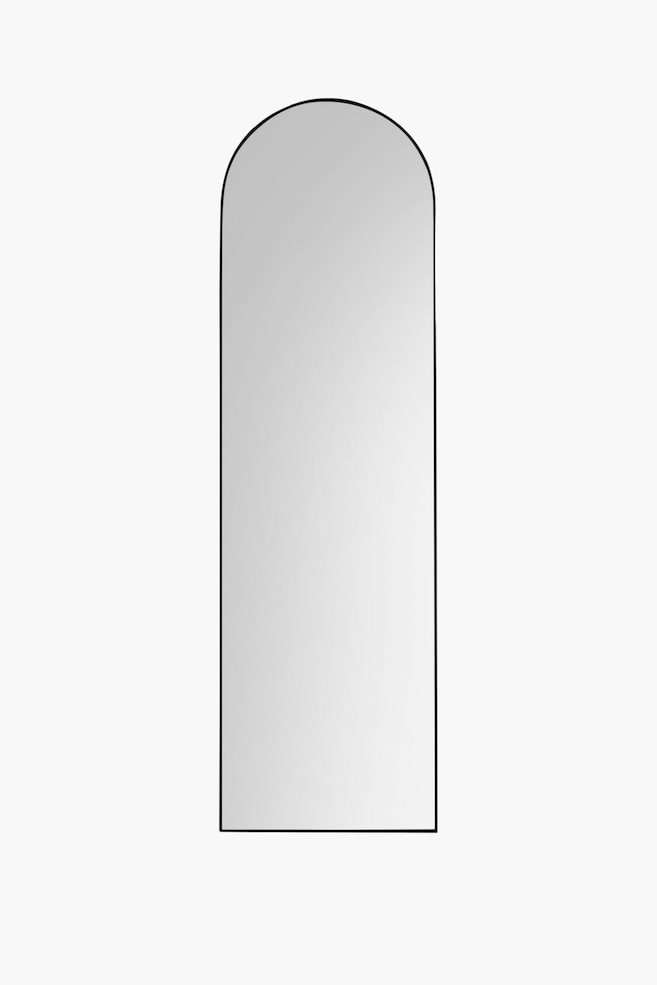 Metal Edge Arch Mirror 50 X 170cm - Black - 1