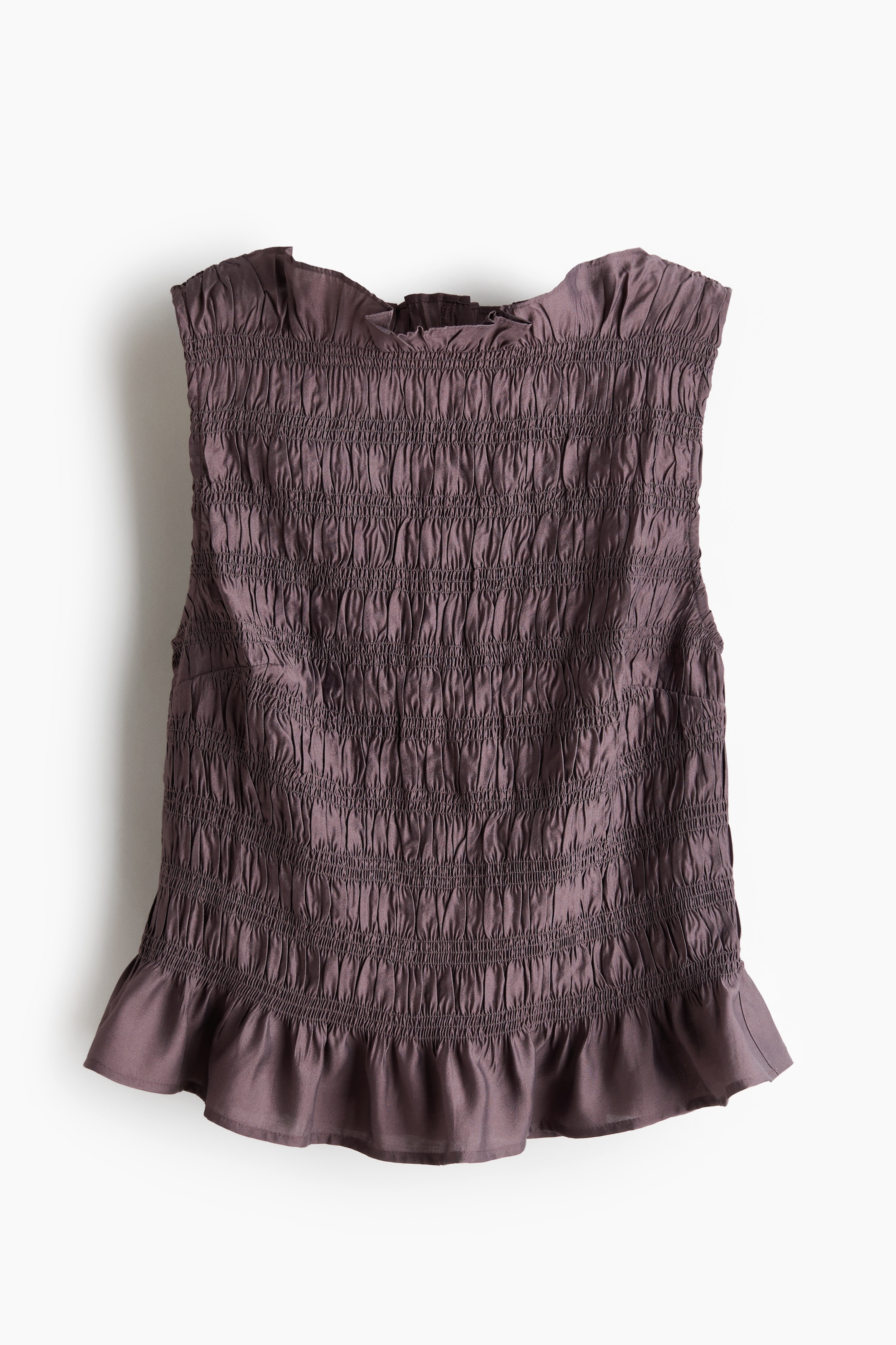 Smocked top - Dusty purple