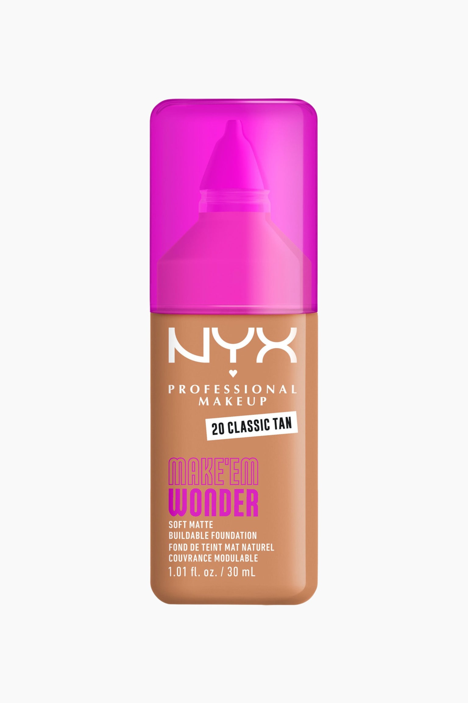 Make'em Wonder Soft Matte Buildable Foundation - Classic Tan/Light Nude/Cocoa/Fair/Golden Light/Light Ivory/Light/Light Sand/Capuccino/Nude/Natural/Deep Ebony/Classic Ivory/Fair Porcelain/Golden Caramel/Medium Olive/Vanilla/Fair Ivory/Cool Porcelain/True Beige/Warm Pecan