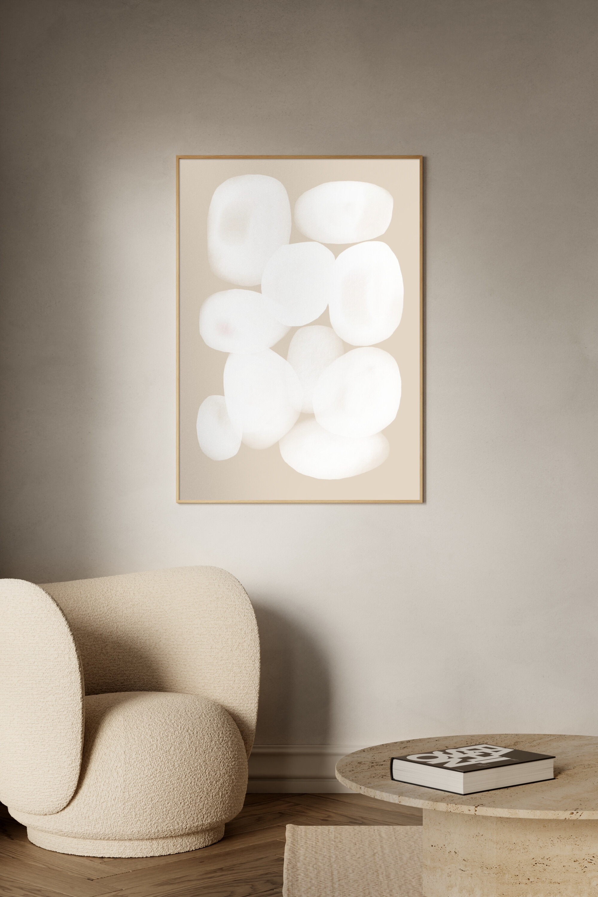 Melloi Art Prints - Circle Minimalist Art - Monivärinen