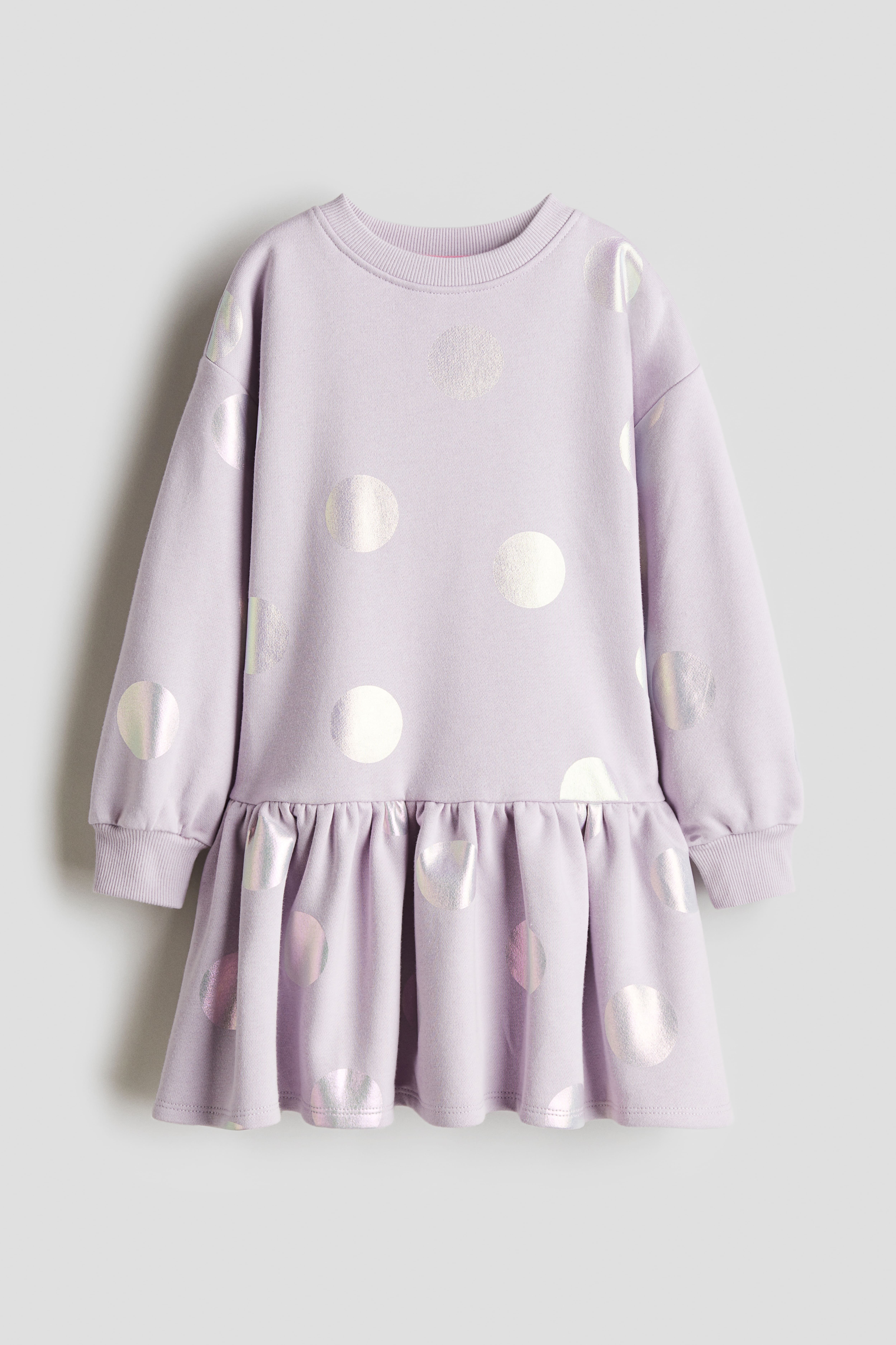 Sweatshirt dress Lilac Spotted Kids H M GB