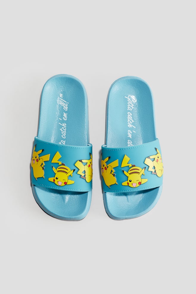 Claquettes de piscine - Turquoise/Pokémon/Vert/Marvel Comics/Rouge/Spider-Man/Jaune/Pokémon/Bleu/Lilo et Stitch - 1