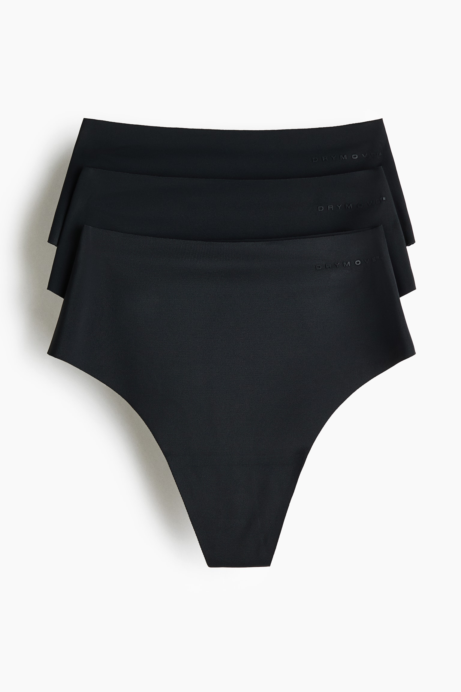 Thong sportivi 3 pezzi con DryMove™ - Nero/Rosa polvere
