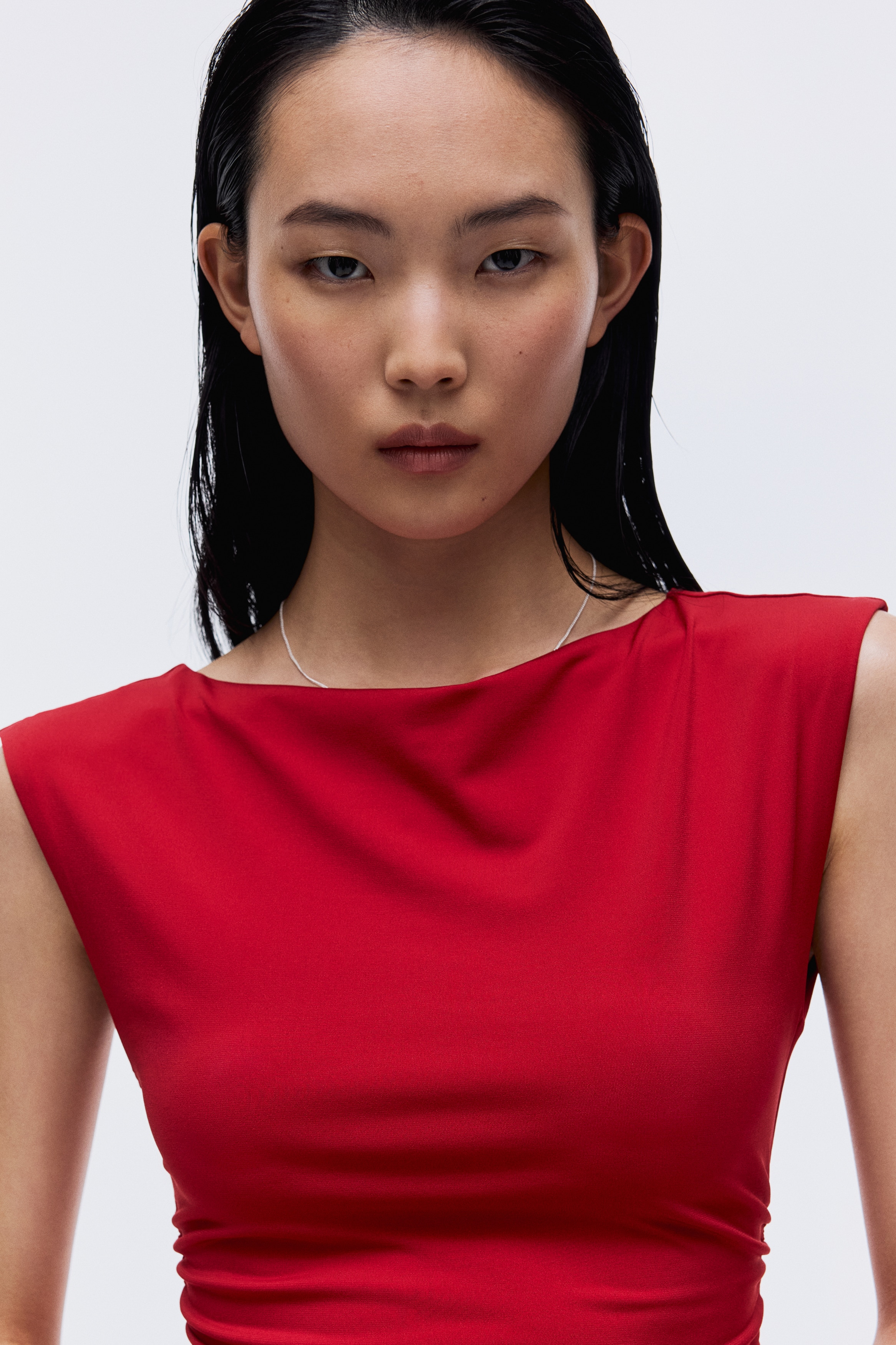 Cap-sleeved dress