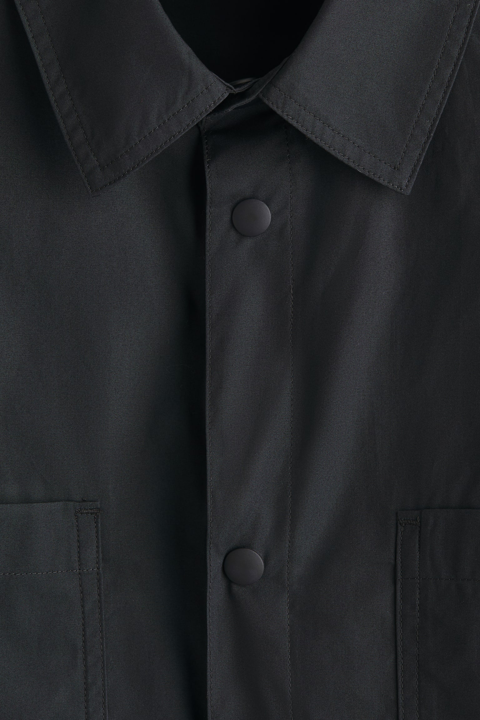 Loose Fit Short-sleeved cotton shirt - Màu đen/Màu kem/Màu xanh lá khói - 6