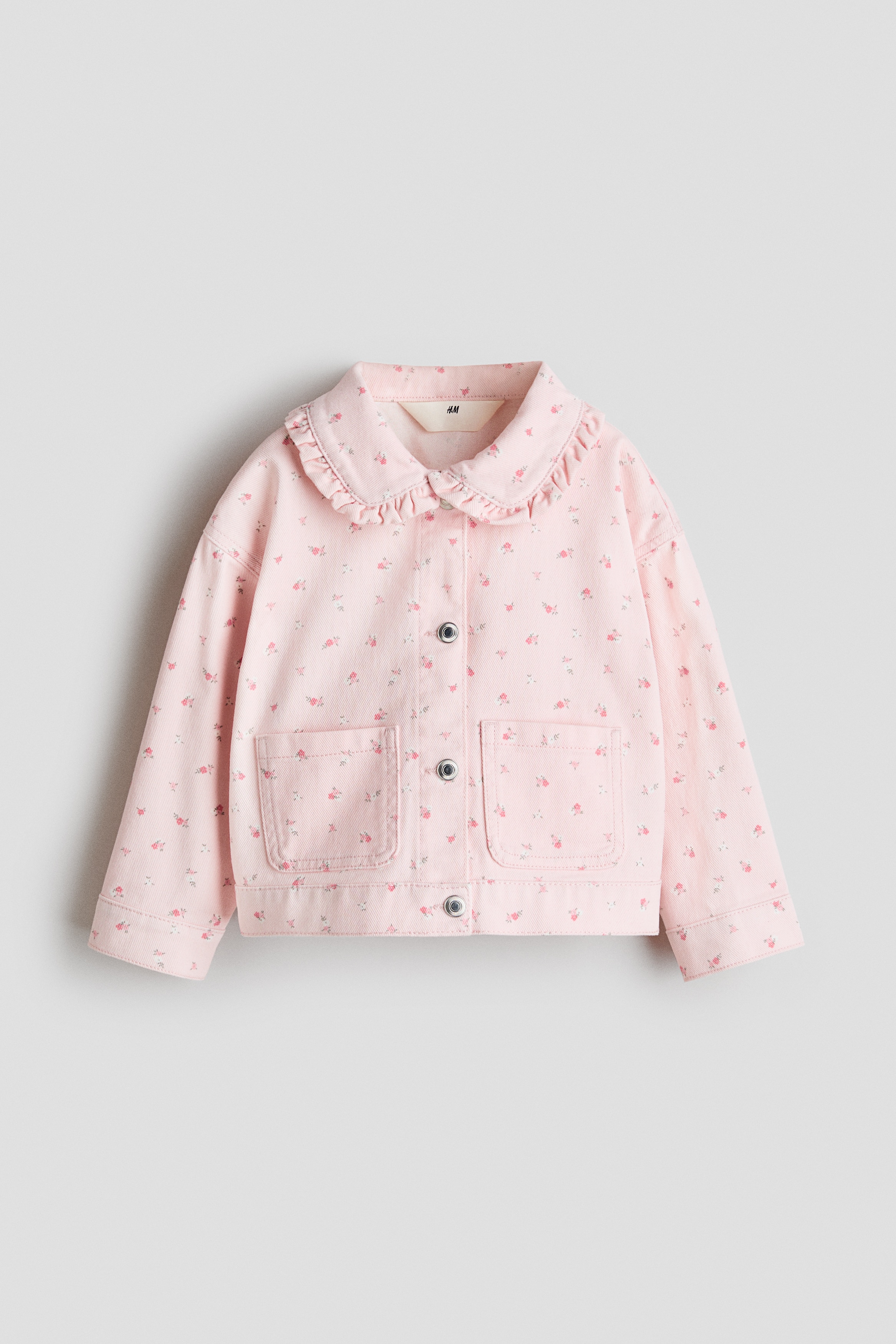 Ruffle-Trimmed Cotton Twill JacketModel