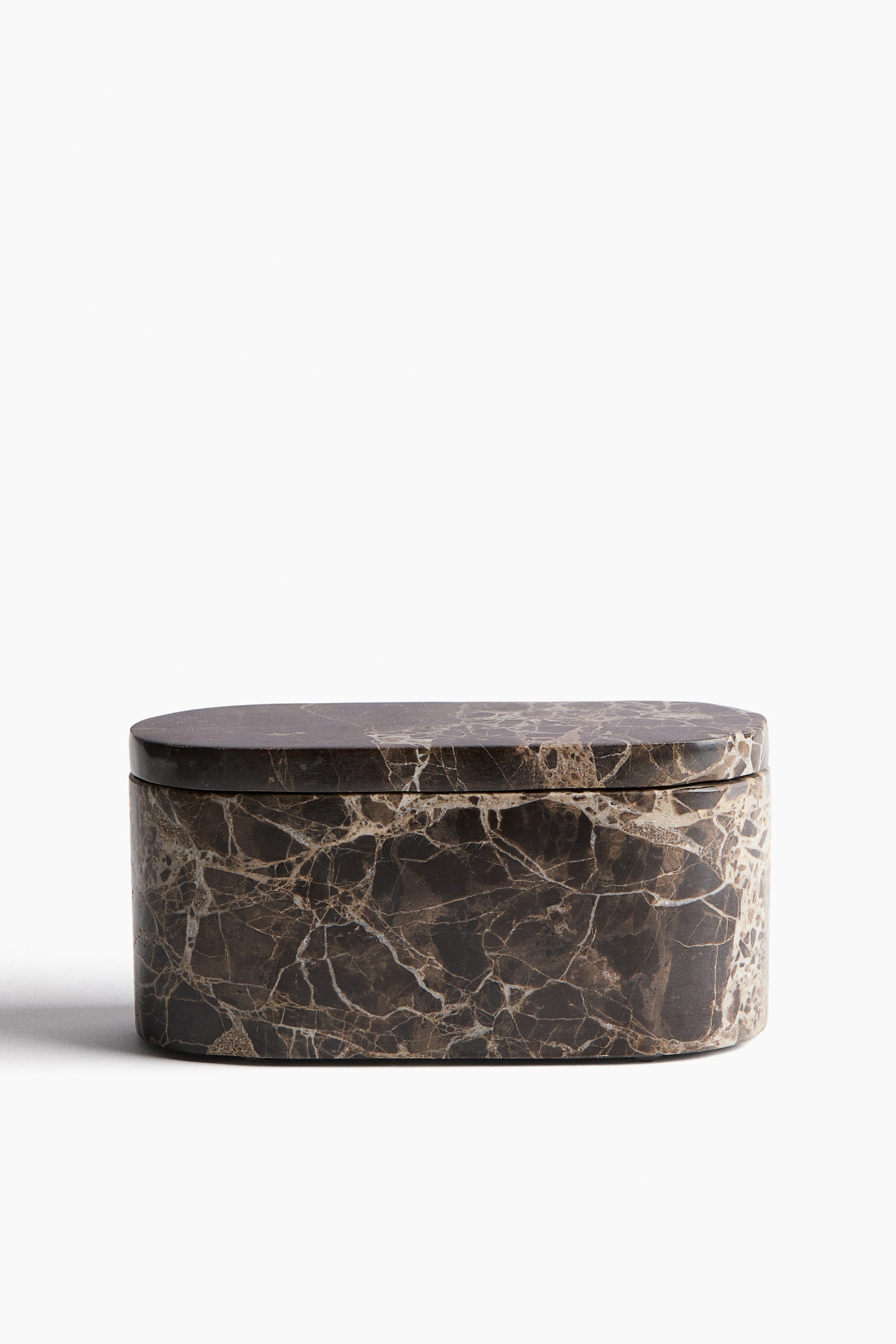 View larger image: Oval marble box - Dark brown/Marbled - Home All | H&M IN 1