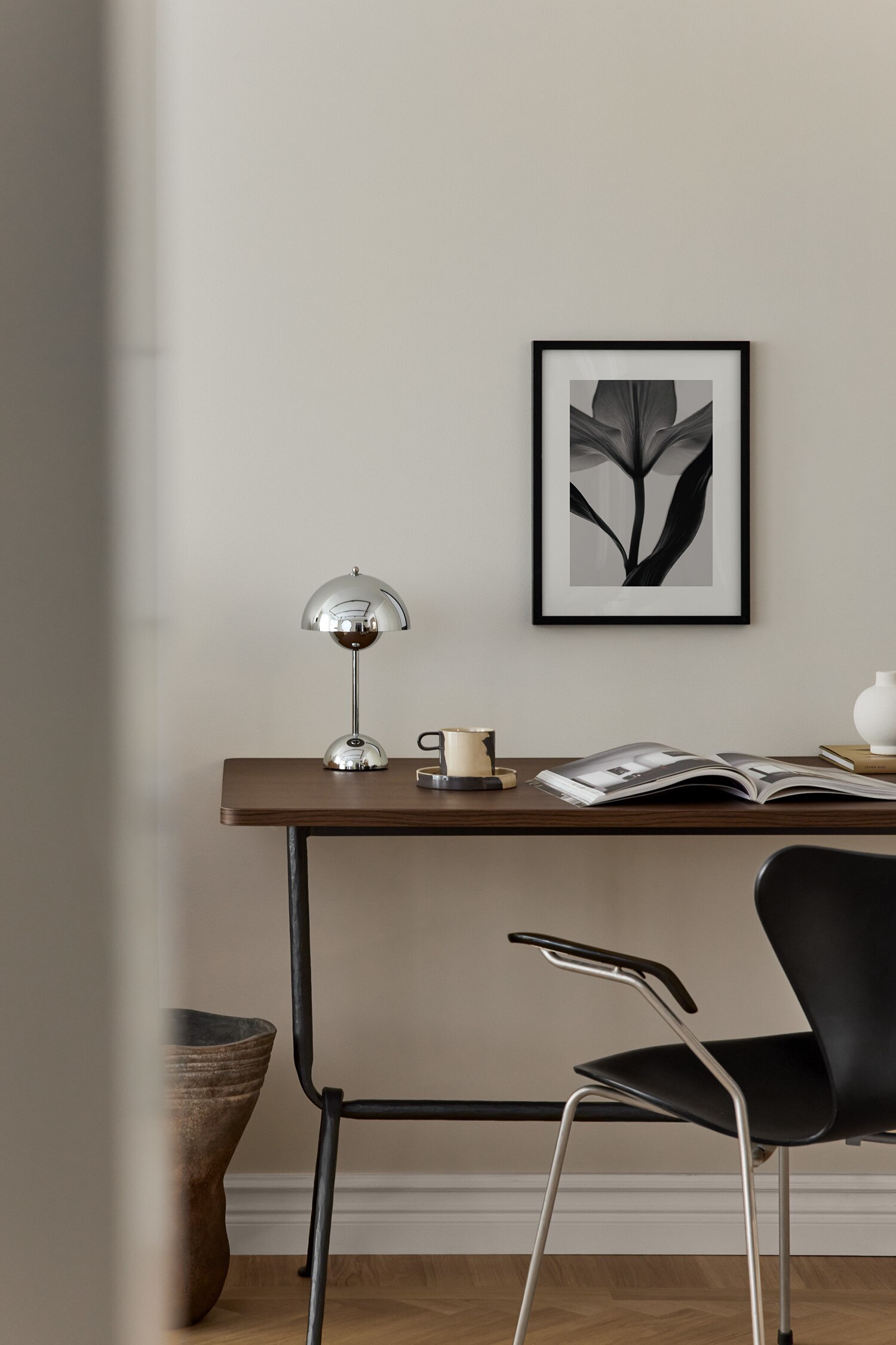Tulip Silhouette Plakat-Sort/hvid