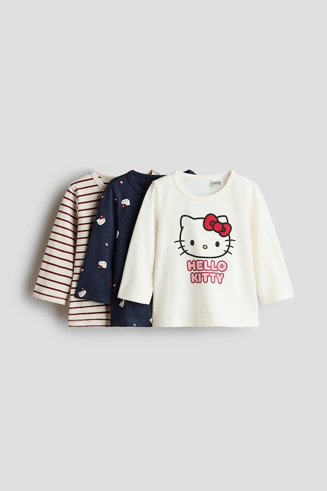 Maglie stampate 3 pezzi - Bianco/Hello Kitty - 1