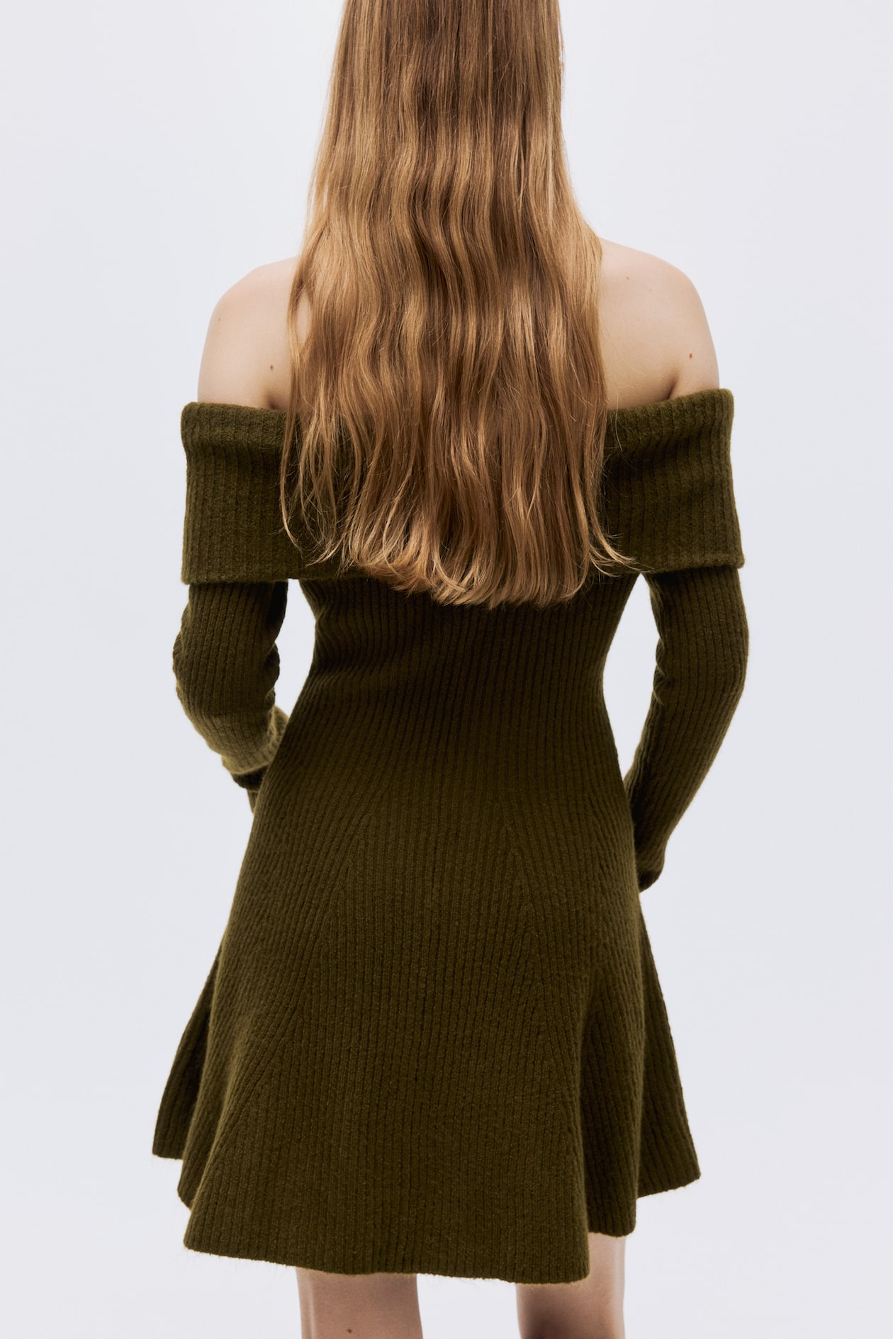 Rib-Knit Off-the-Shoulder Dress - image 4