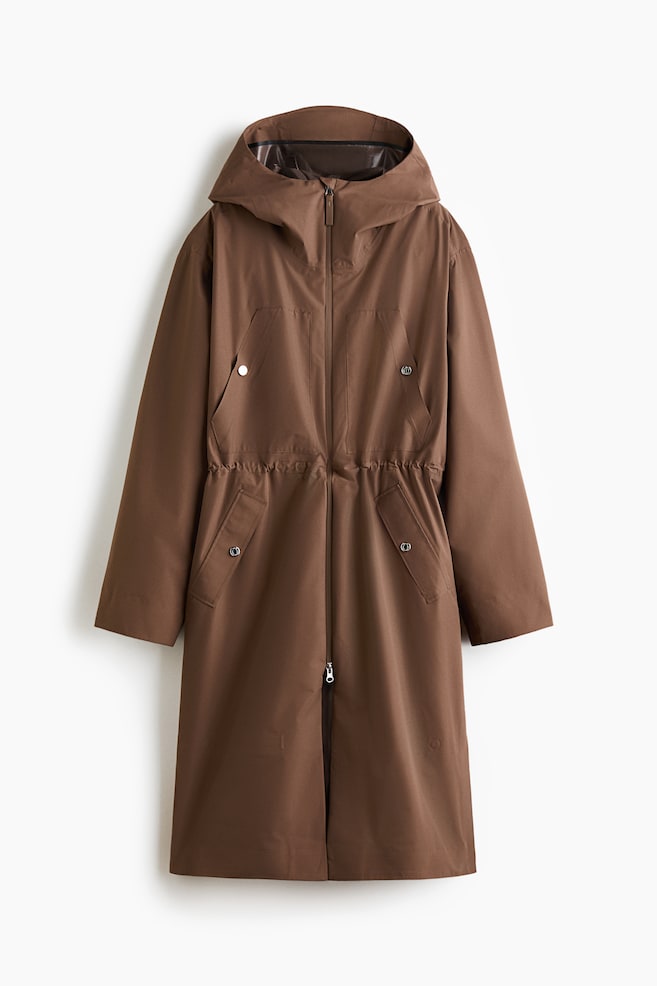 Waterproof raincoat - Brown/Black - 1