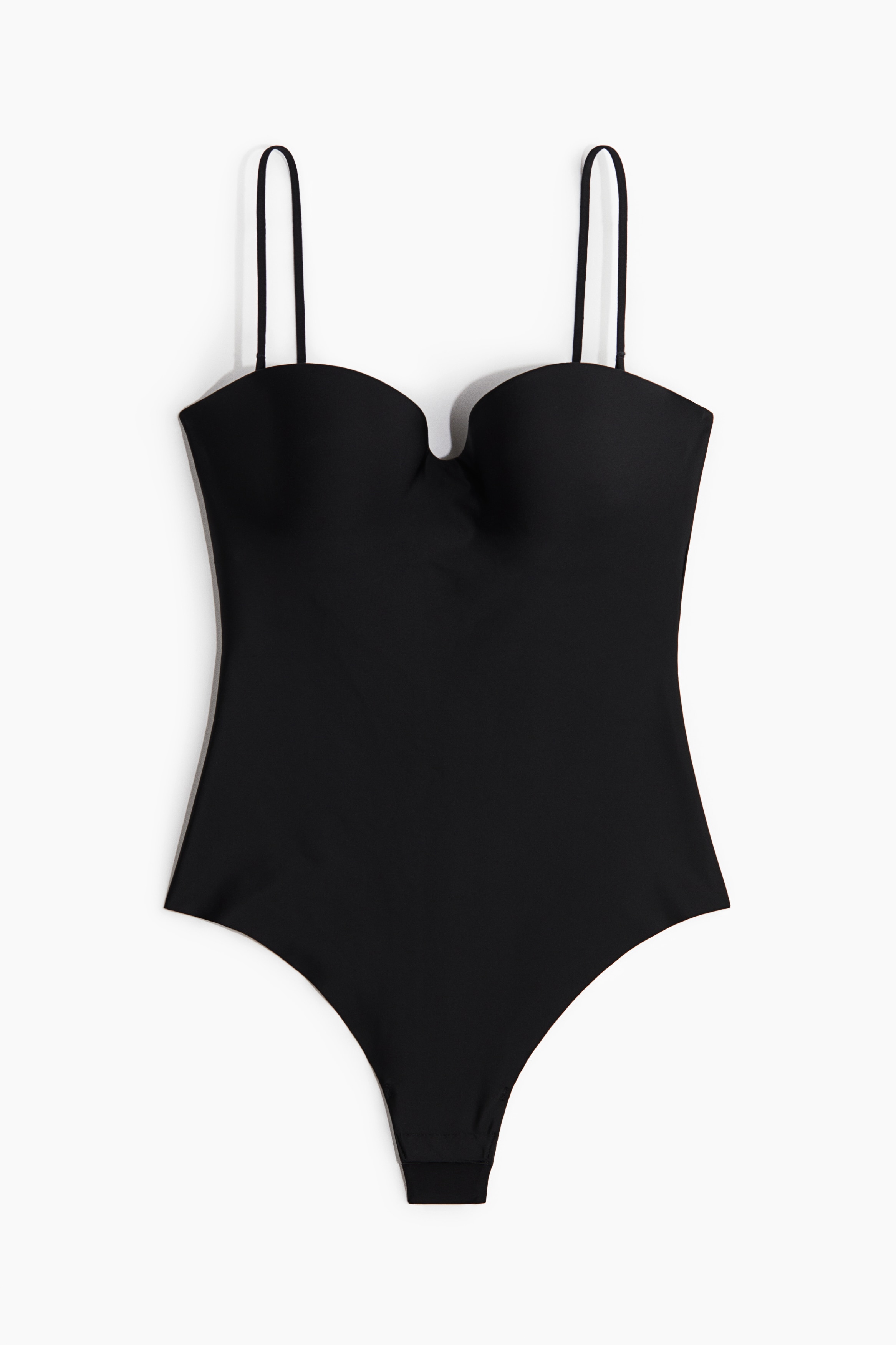 Padded Cup Microfibre Bodysuit - Black