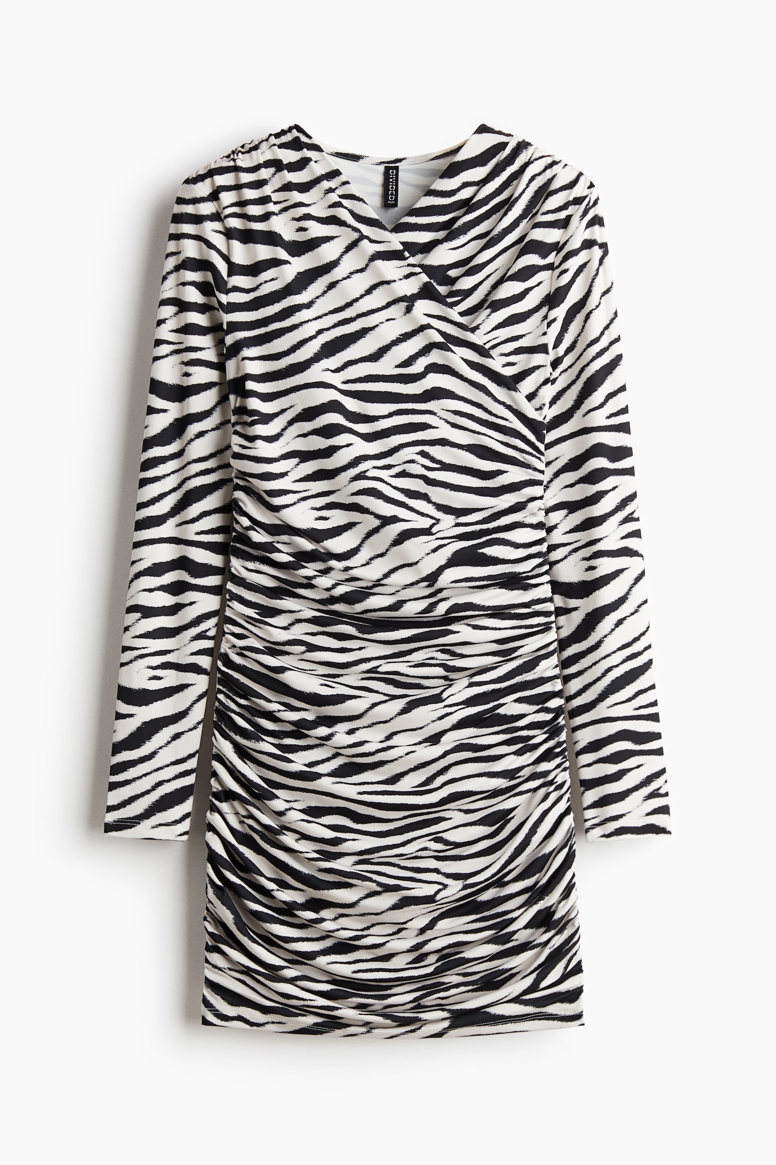 Draped jersey dress - White/Zebra print/Brown/Black/Red - 2