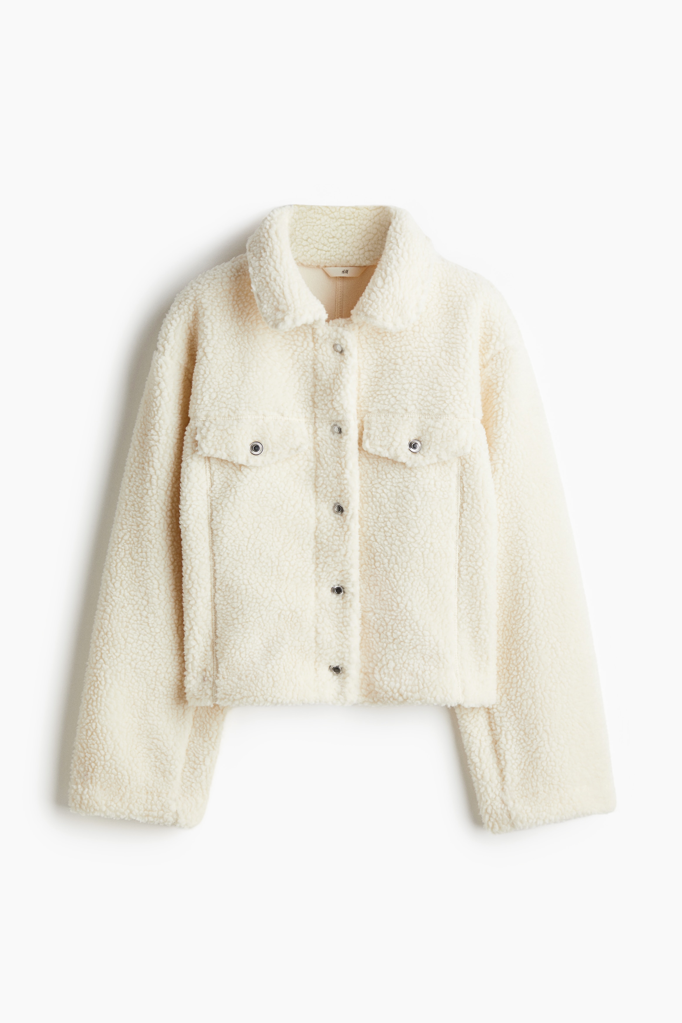 フロントボタン テディジャケット - クリーム - レディース | H&M JP