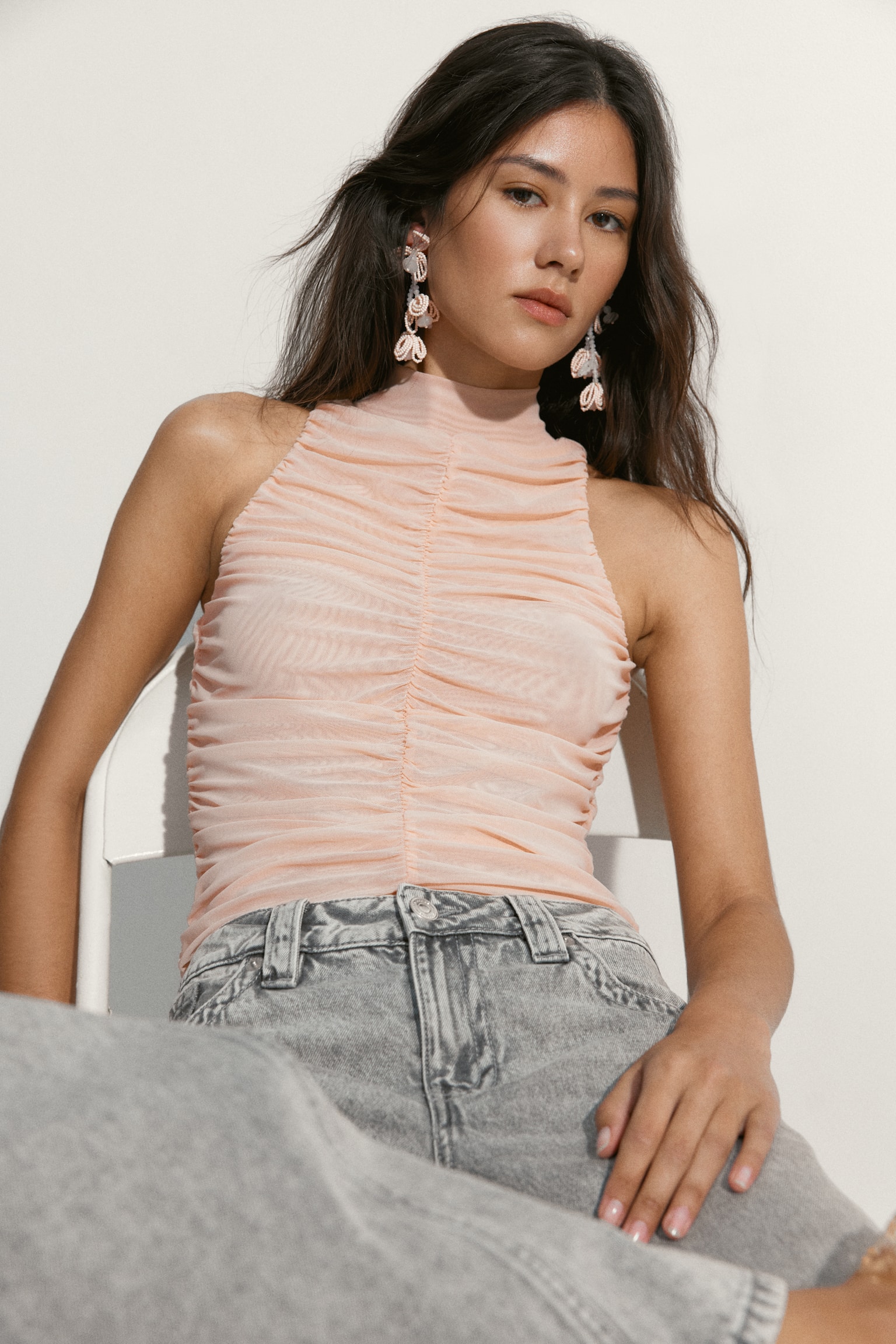Ruched mesh top - 5